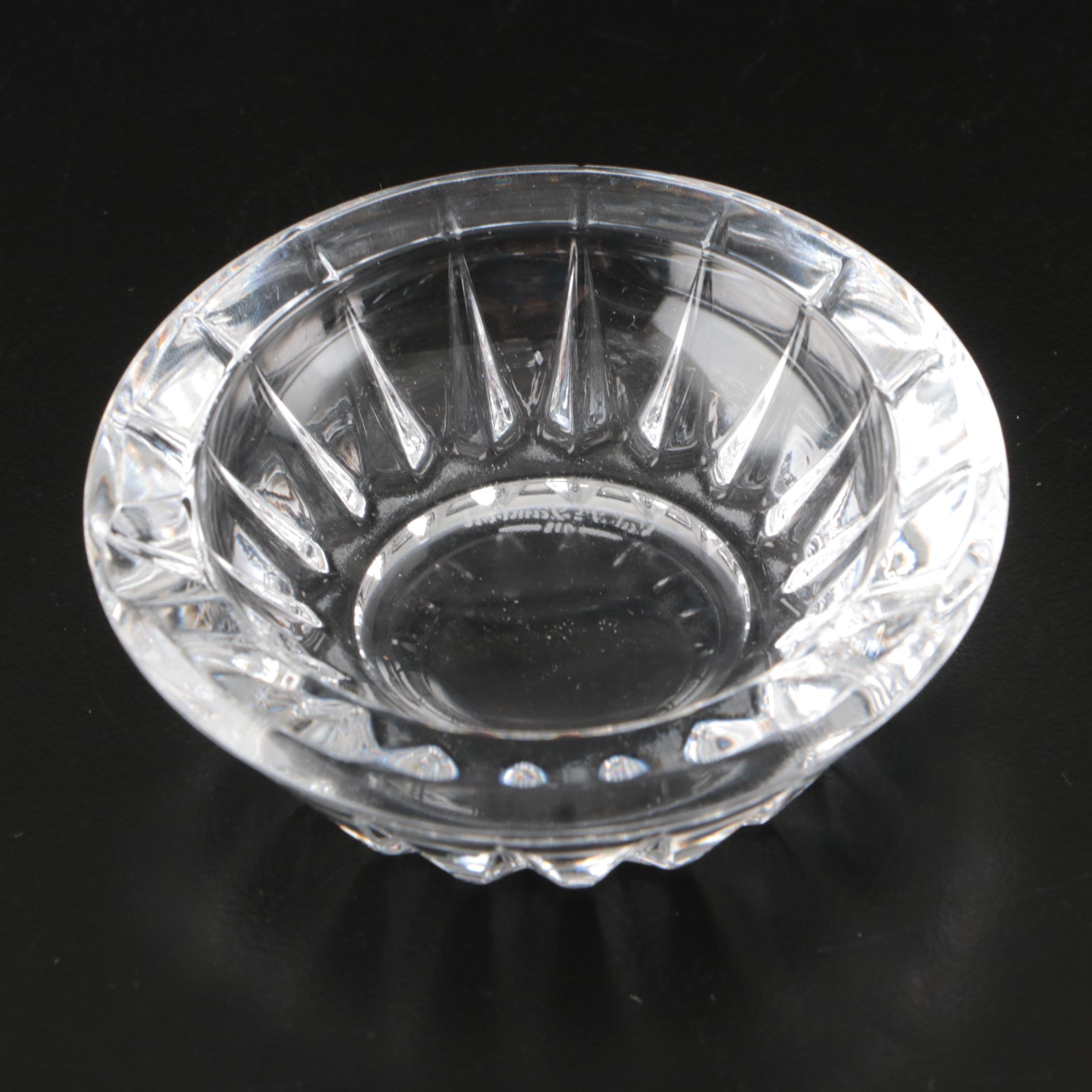 Mikasa Vase with Marquis by Waterford and Other Crystal Bowls and Vessels
