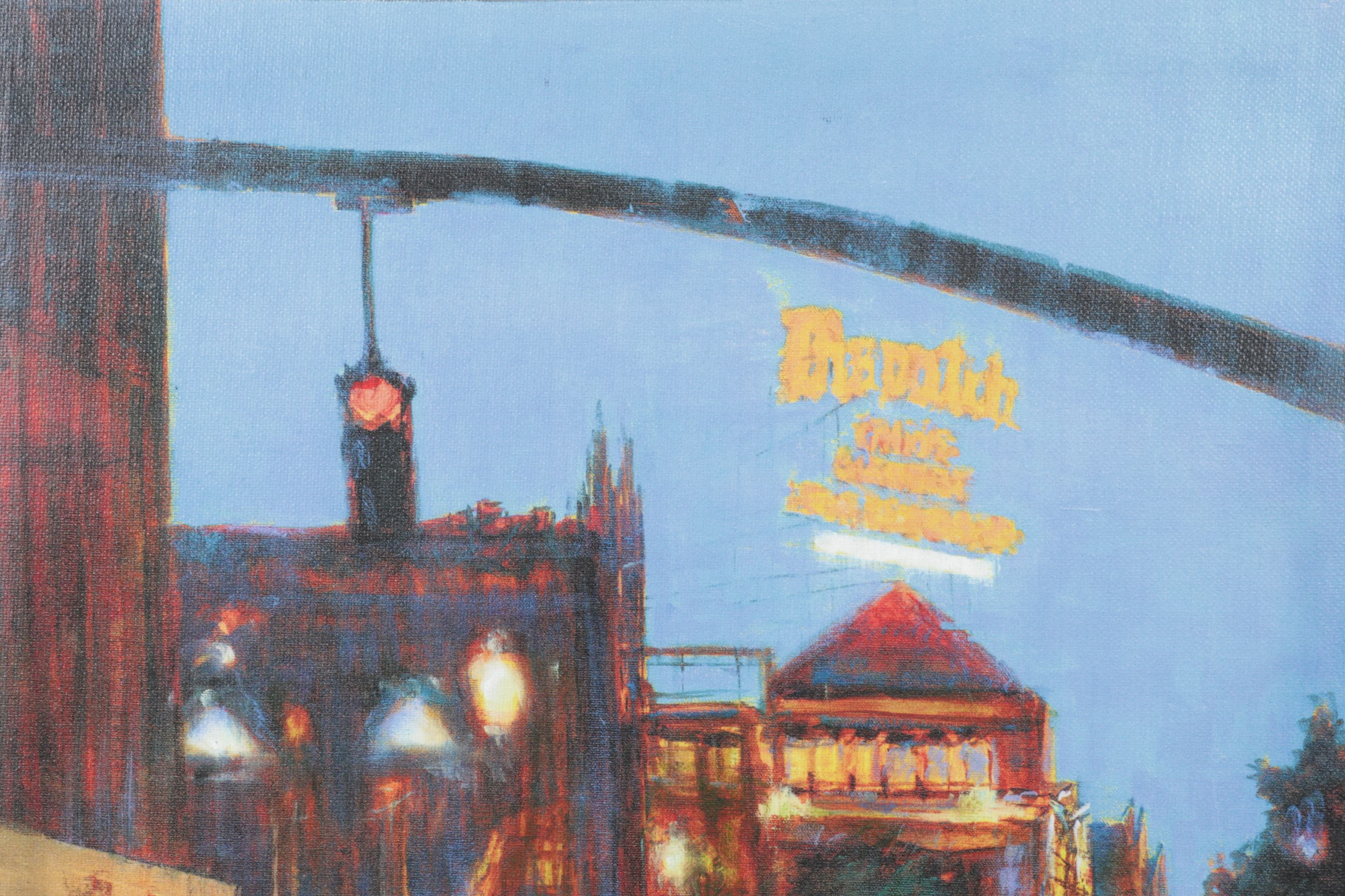 Giclée After Kirill Novikov Street View Landscape Featuring Columbus Dispatch