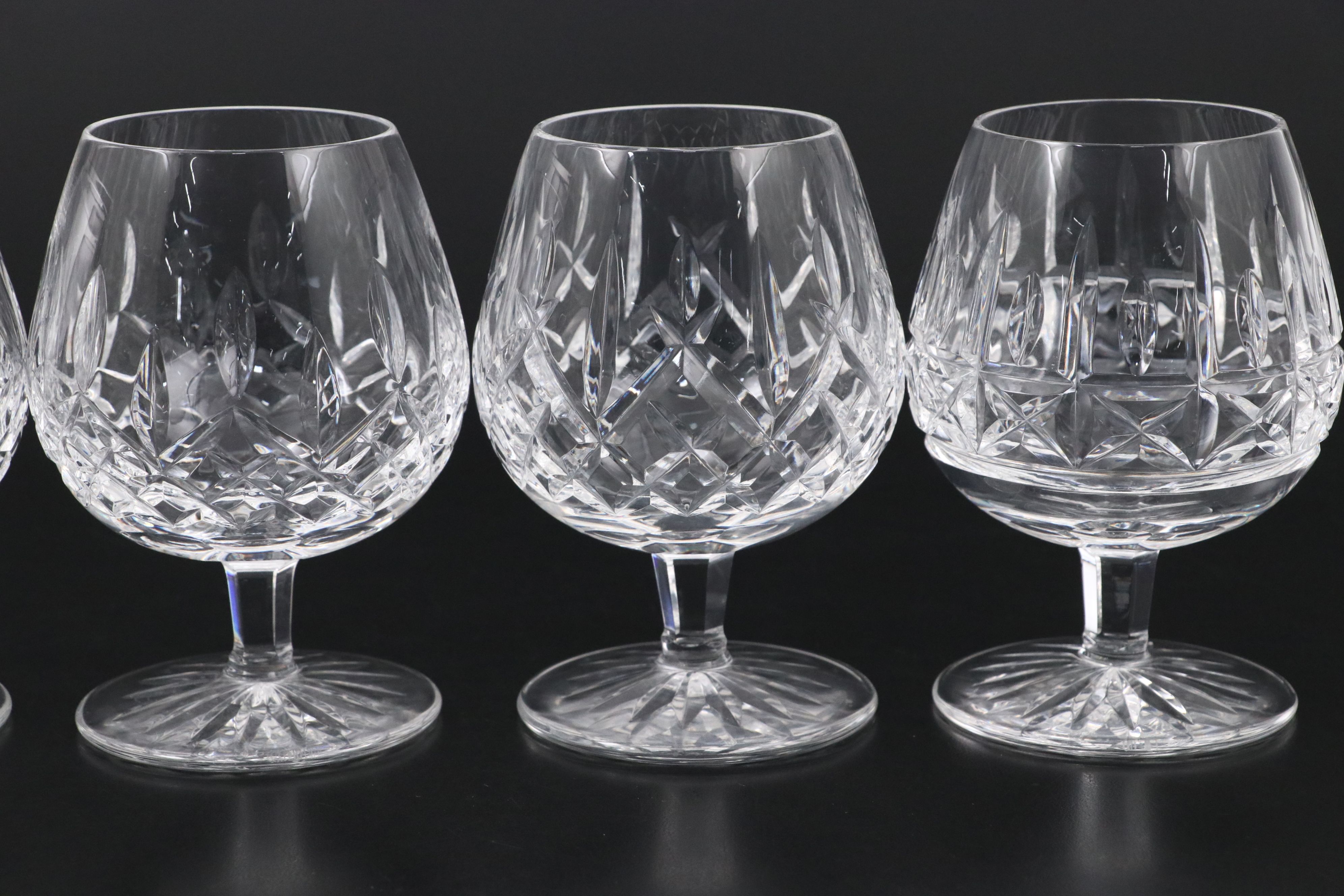 Waterford Crystal "Lismore" and "Kylemore" Brandy Snifters
