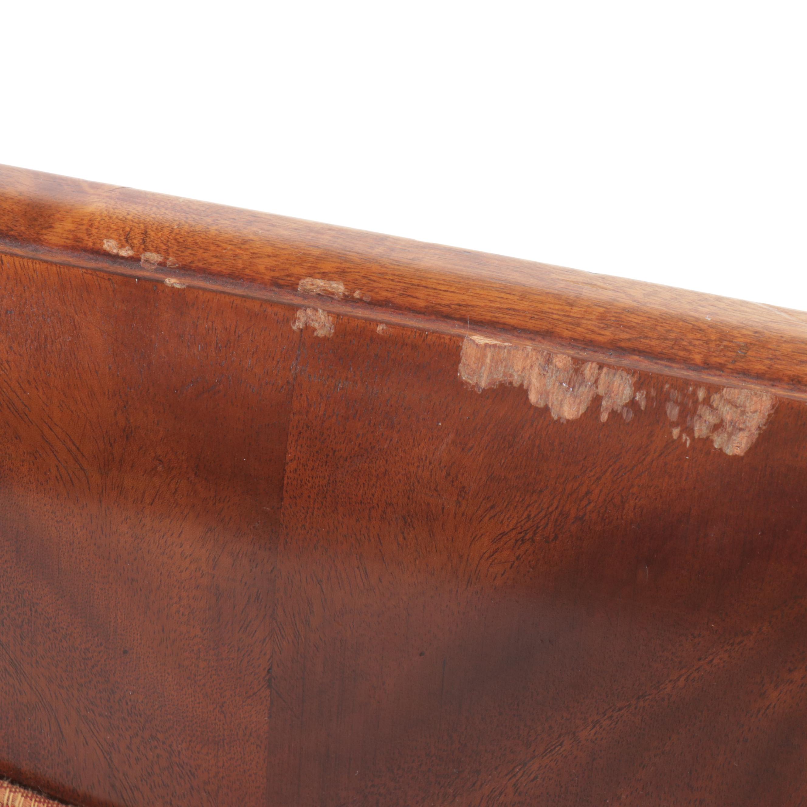 Empire Style Fabric Upholstered Armchair, Late 20th Century