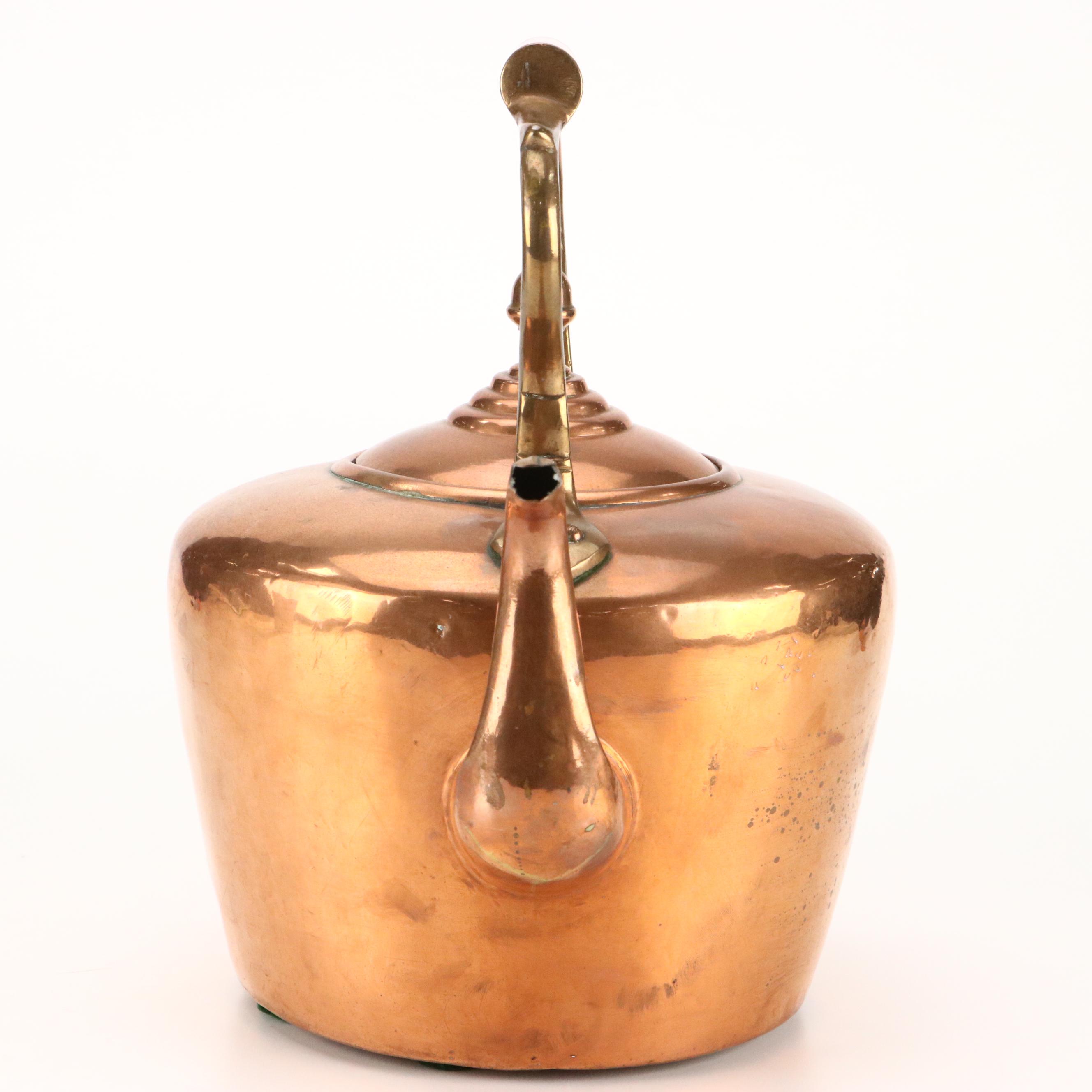 English Victorian Copper Kettle, 19th Century