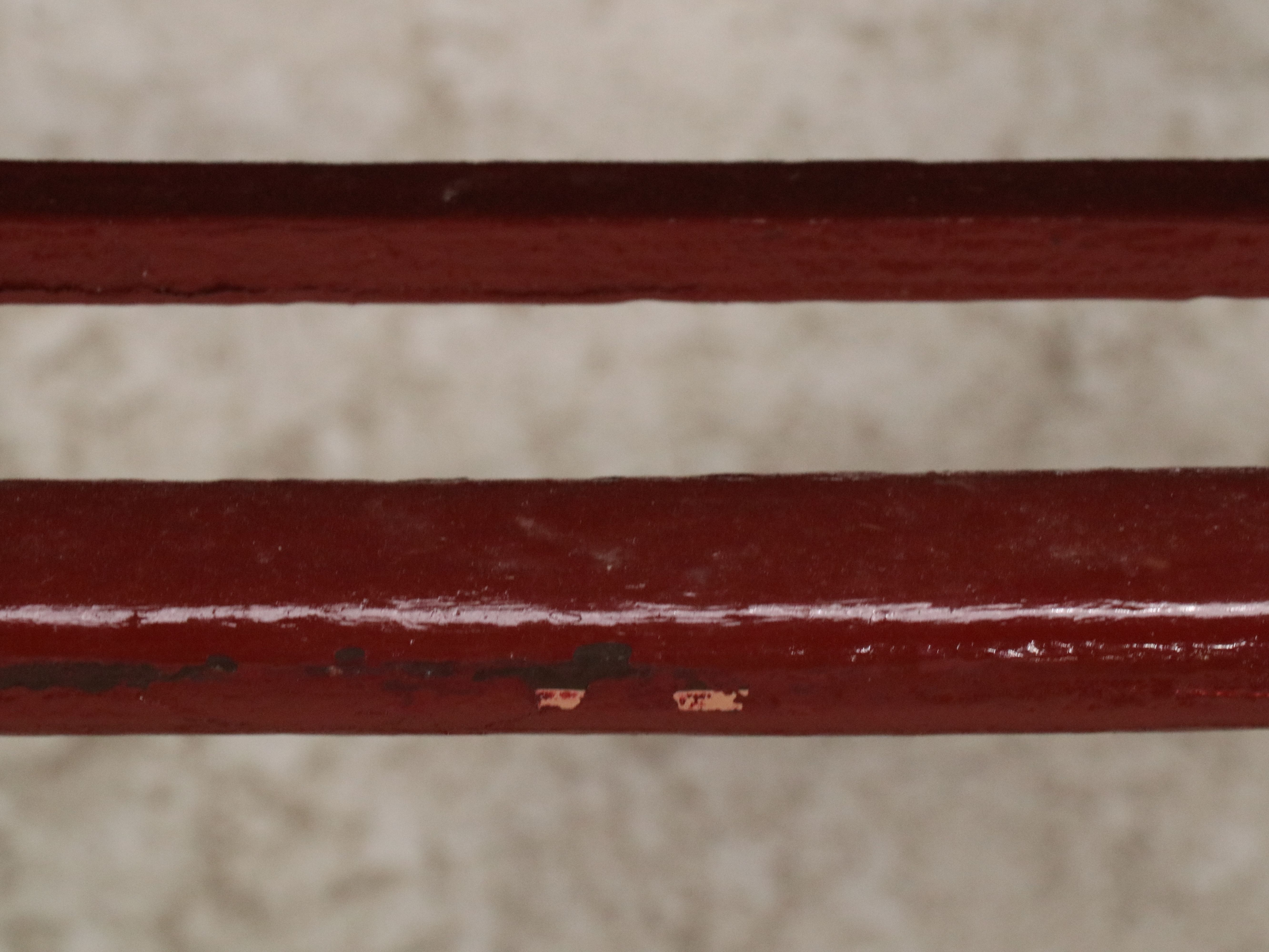 Red-Painted Wooden Horse Sleigh with Green Corduroy Upholstered Seat