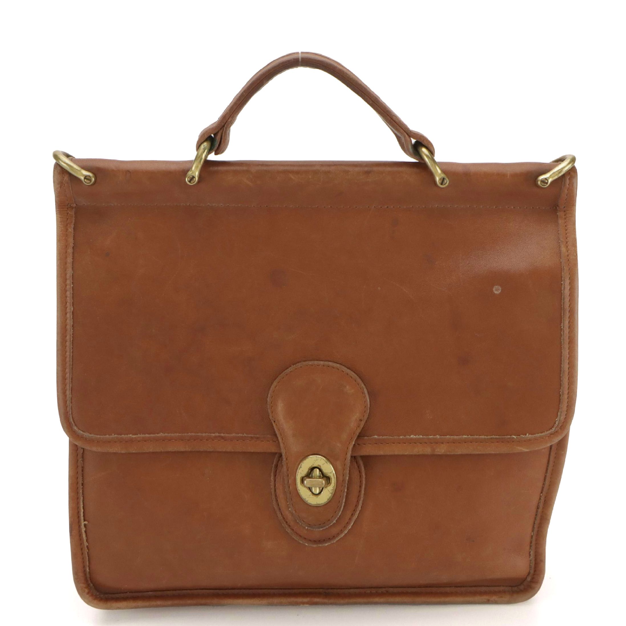 Coach Tan Leather Willis Messenger Bag