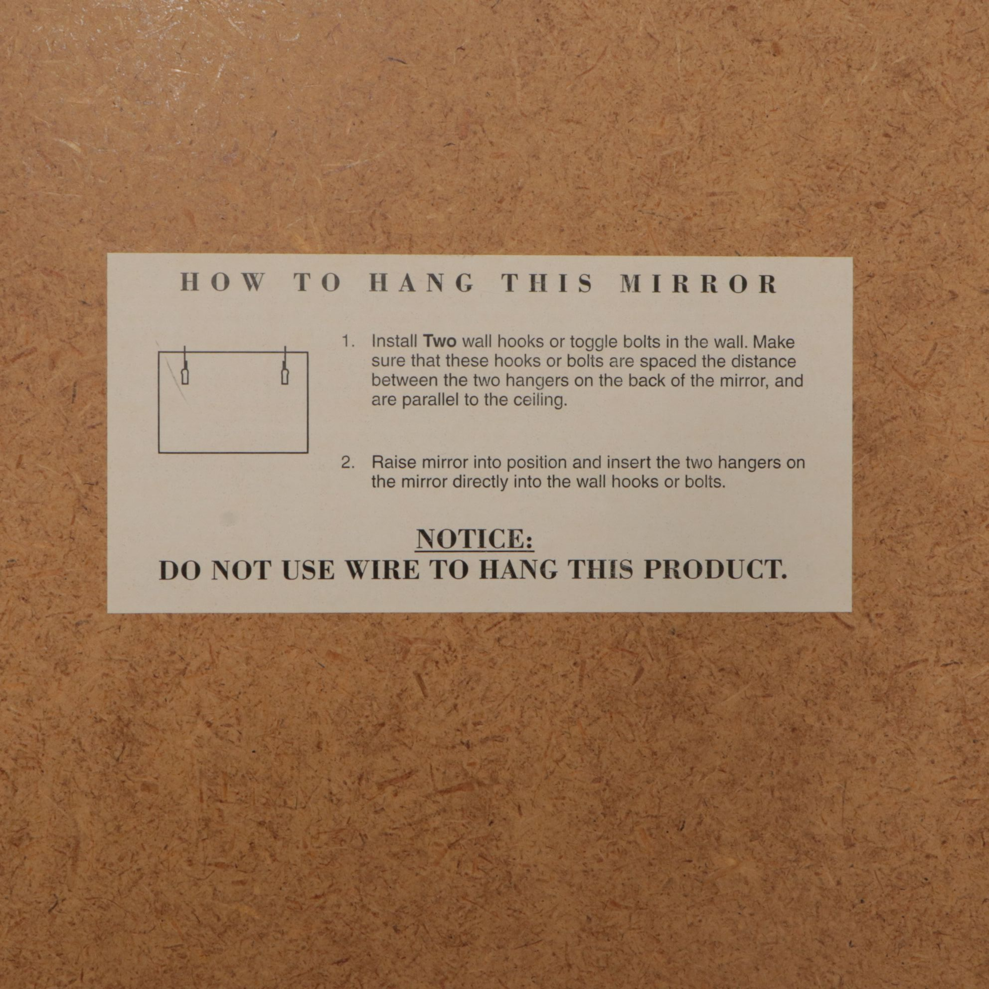 Antiqued Black with Faux Nailhead Trim Wall Mirror