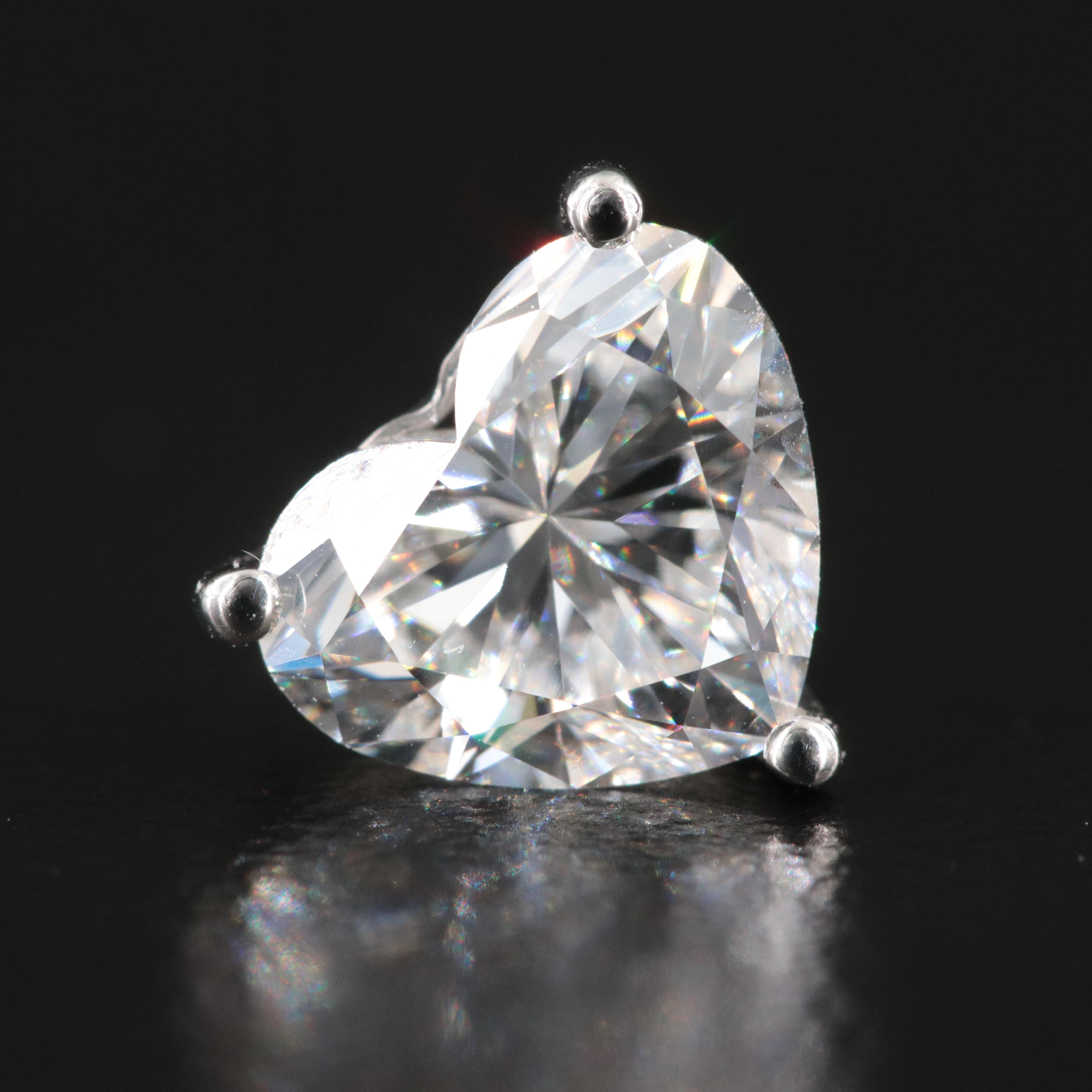 Platinum 3.19 CTW Lab Grown Diamond Stud Earrings with IGI Reports