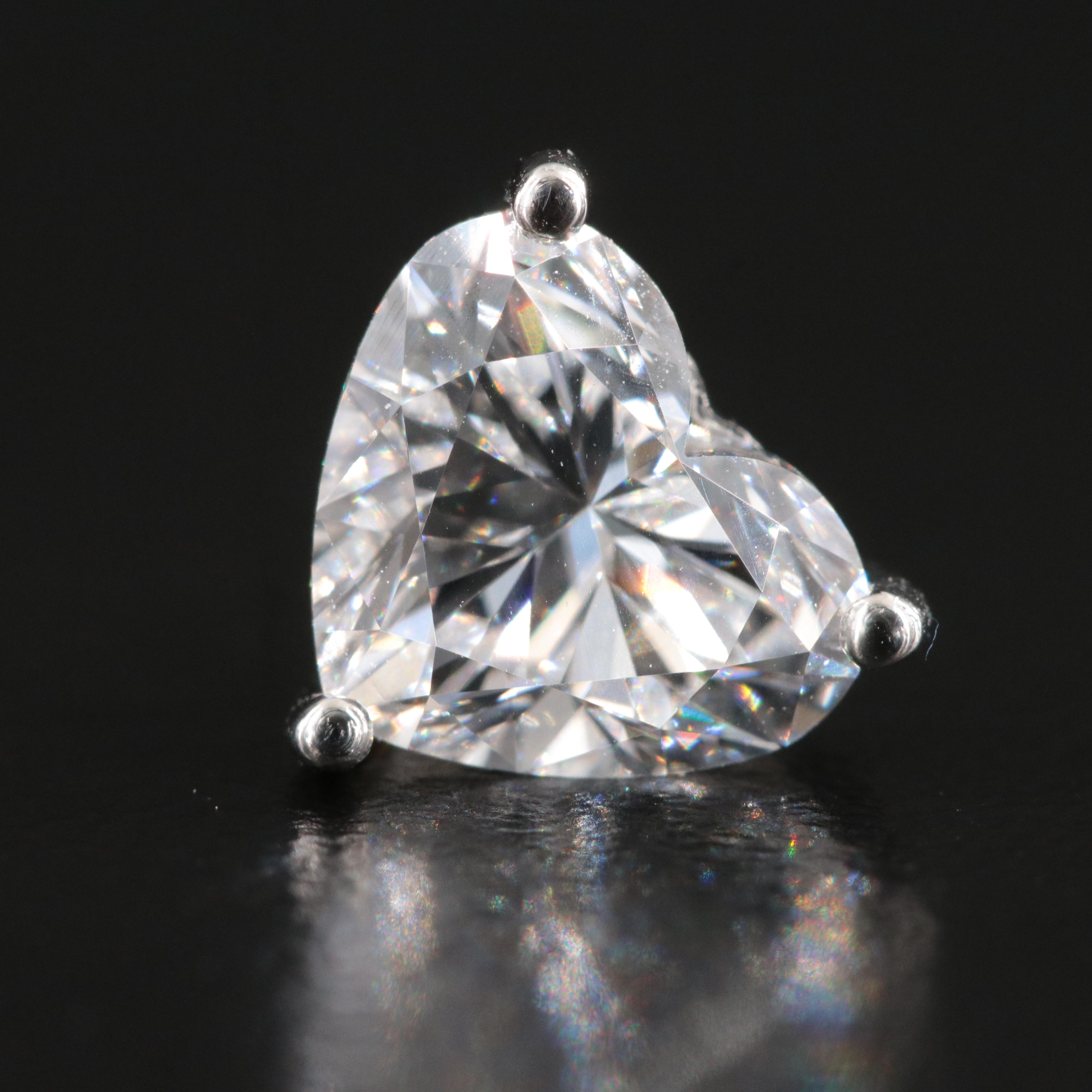 Platinum 3.19 CTW Lab Grown Diamond Stud Earrings with IGI Reports