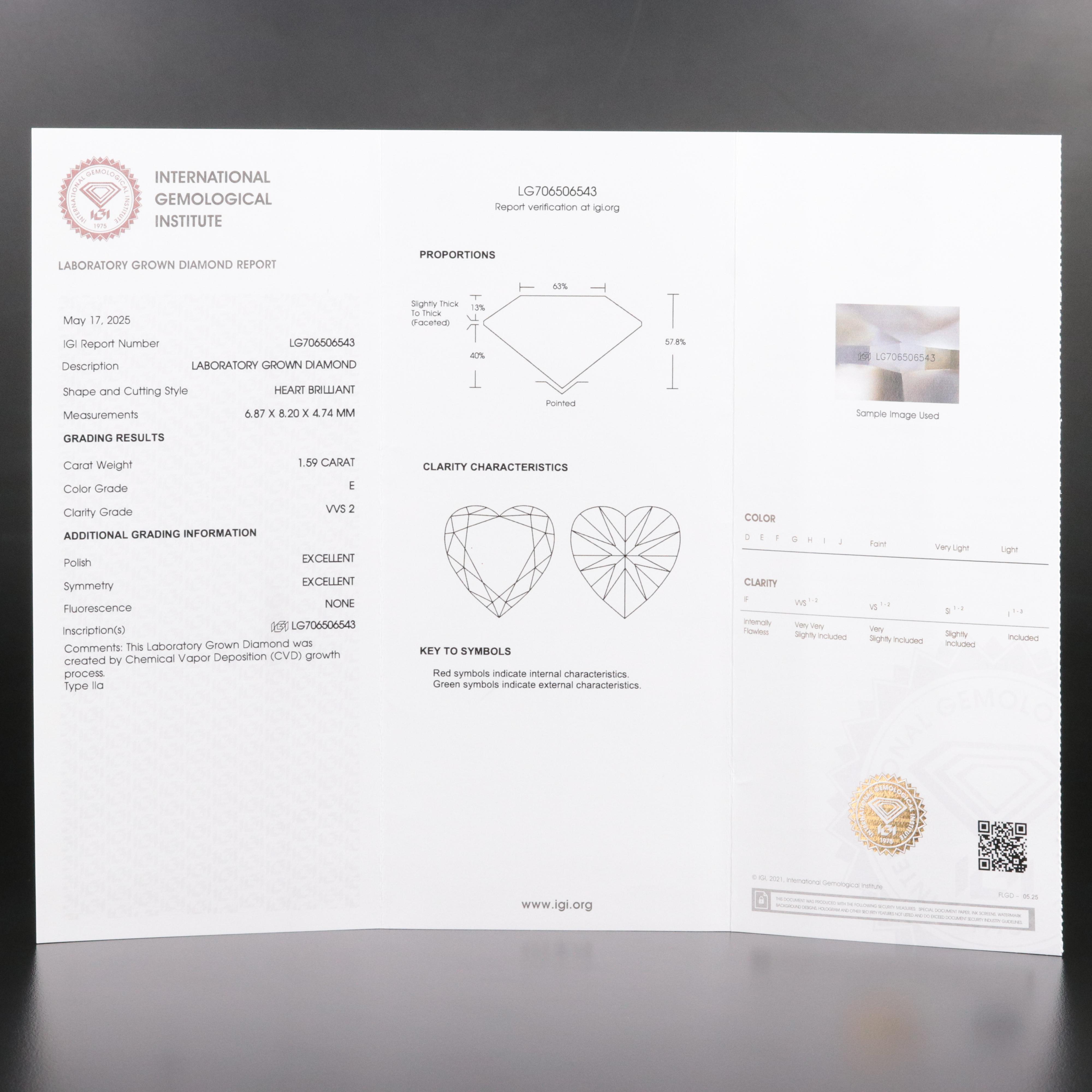 Platinum 3.19 CTW Lab Grown Diamond Stud Earrings with IGI Reports