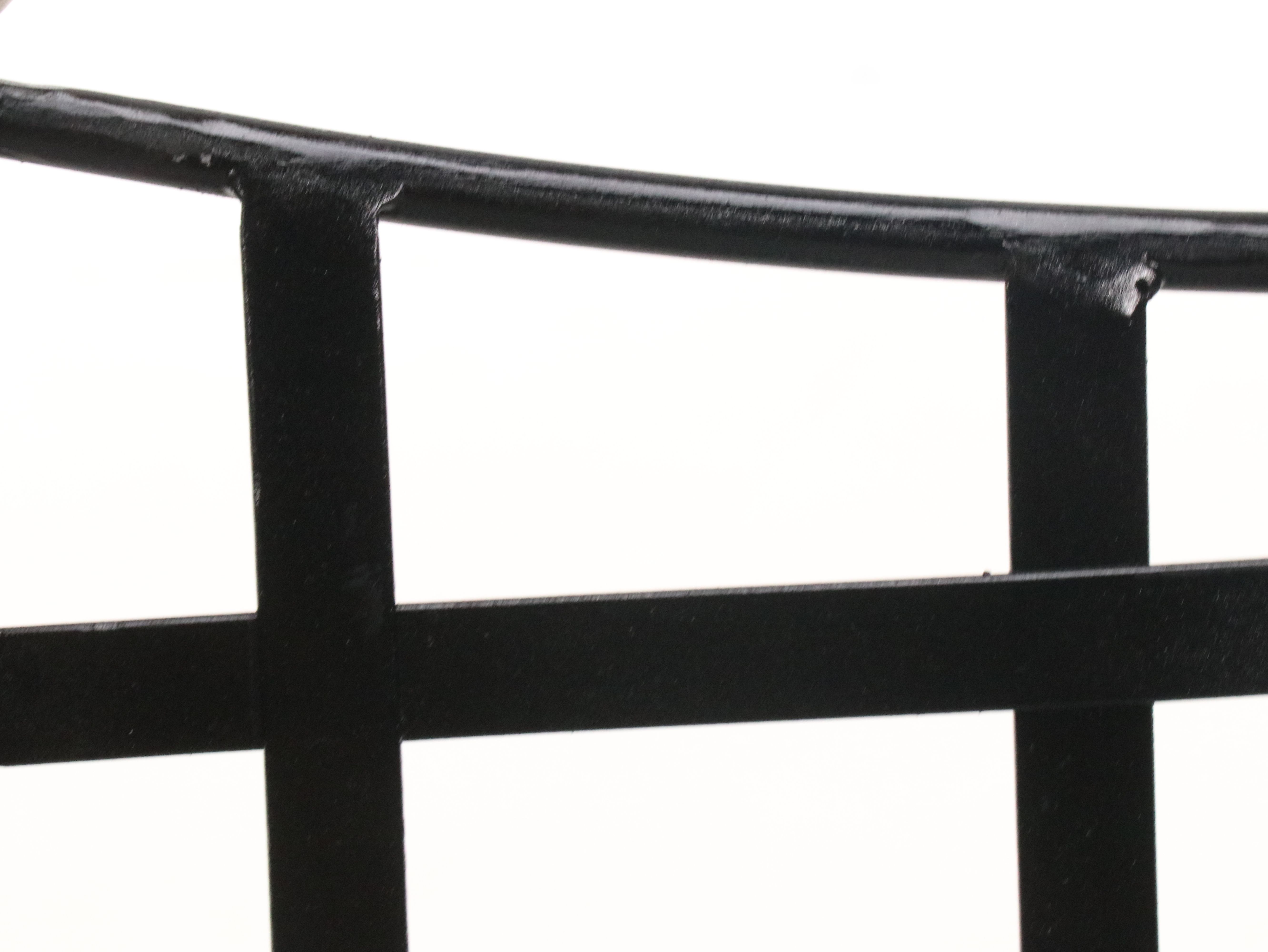 Pair of Italian Regency Style Metal Side Chairs with Striped Cushions