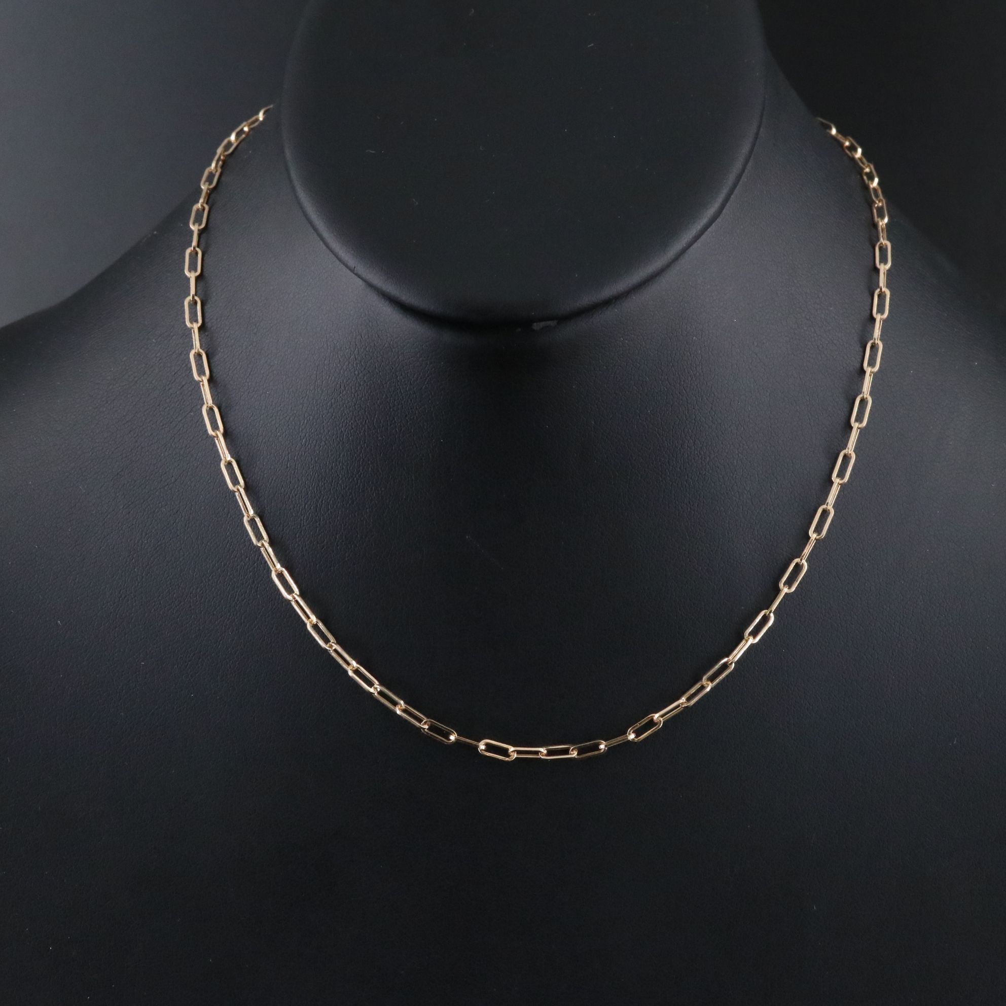 14K Paper Clip Chain Necklace