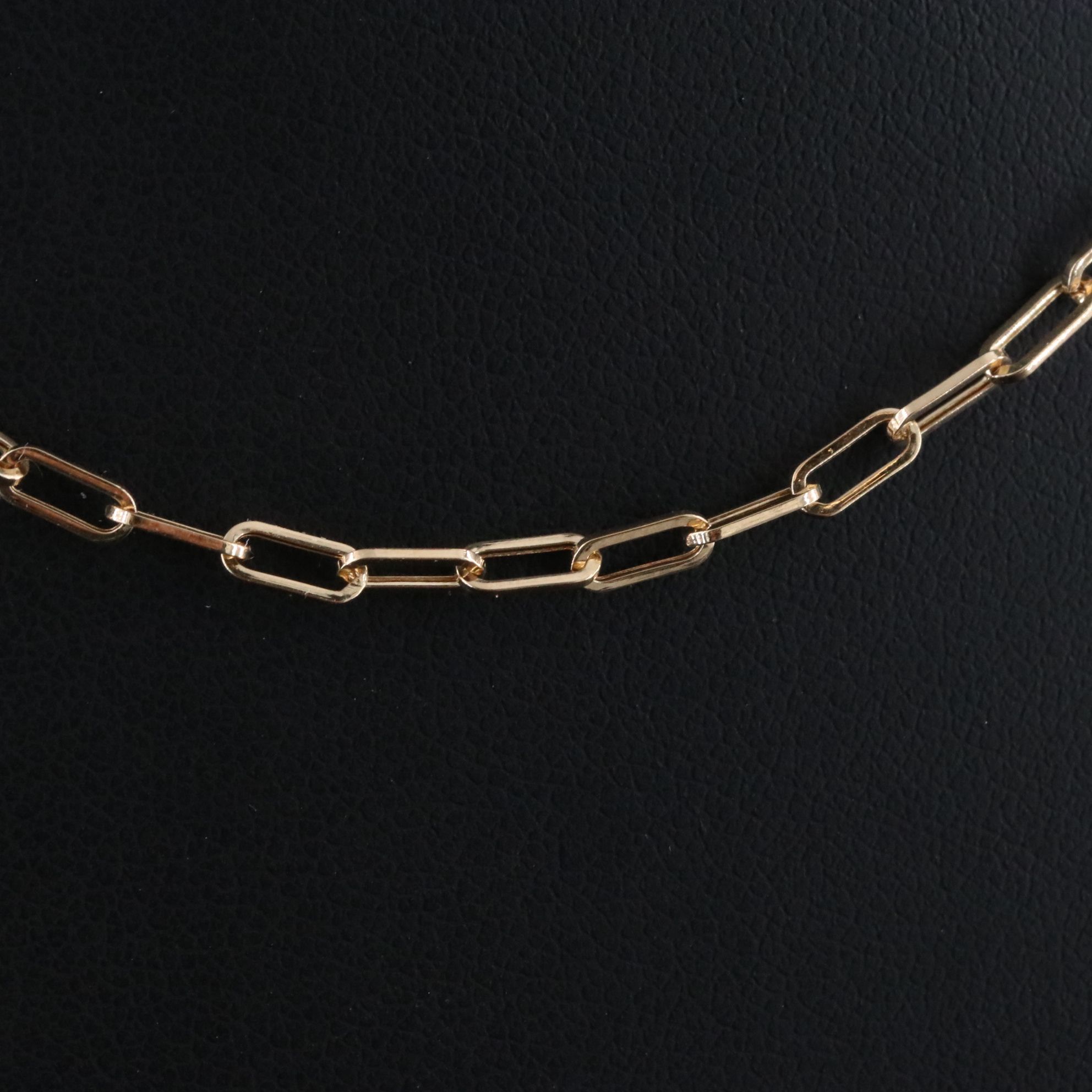 14K Paper Clip Chain Necklace
