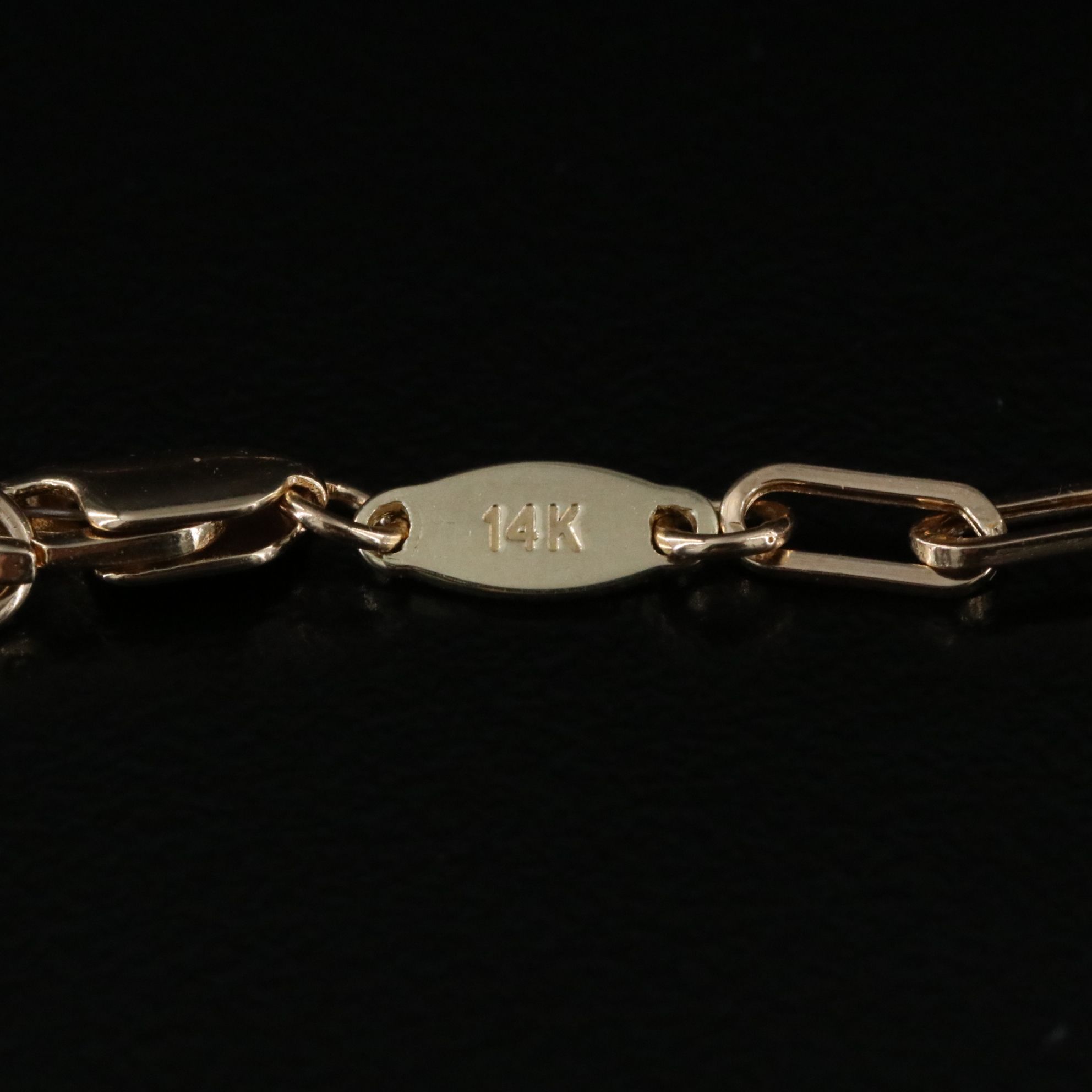 14K Paper Clip Chain Necklace