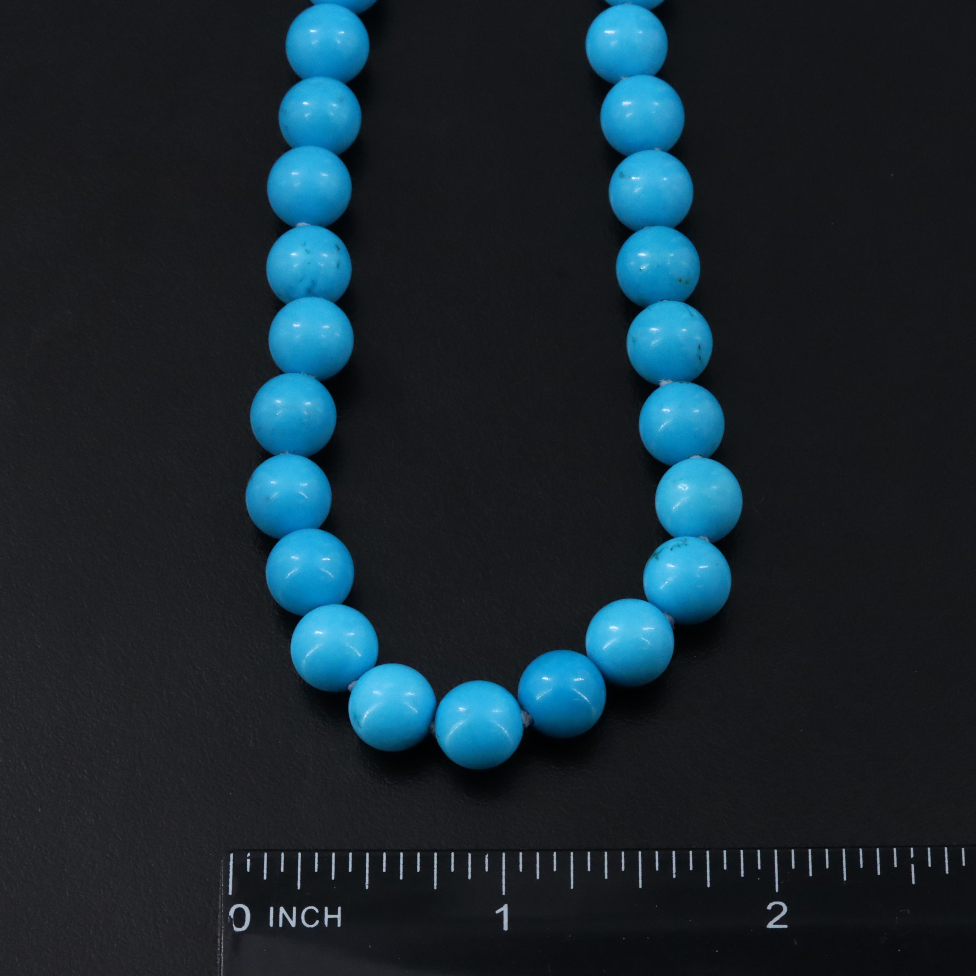 Magnesite & Pavé Diamond Accent Bead Necklace Attributed to Sheryl Lowe