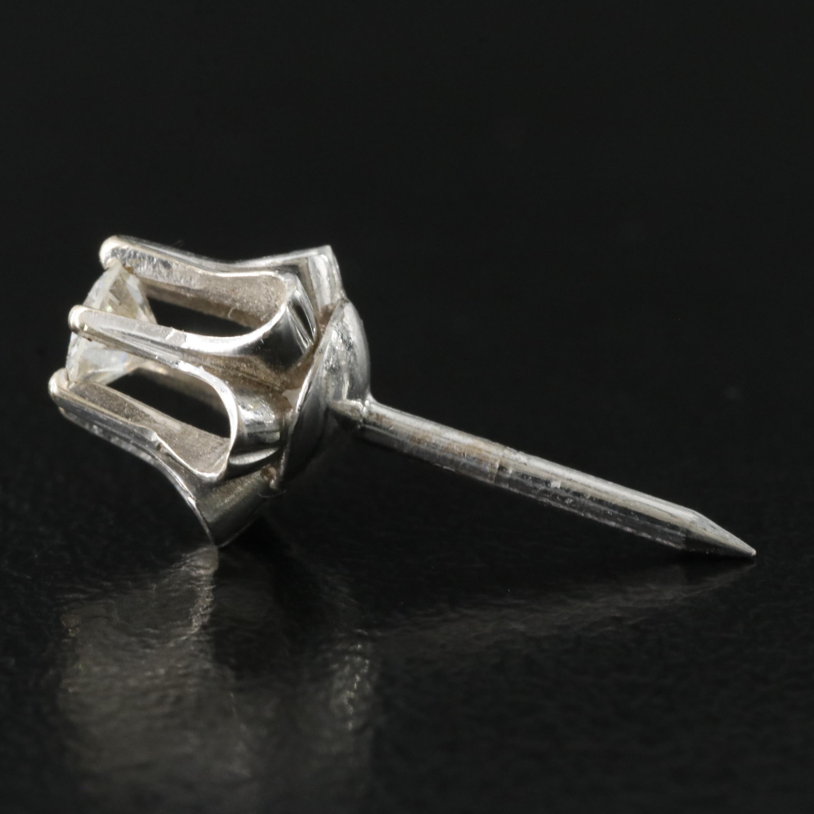 14K 0.18 CT Diamond Tie Pin