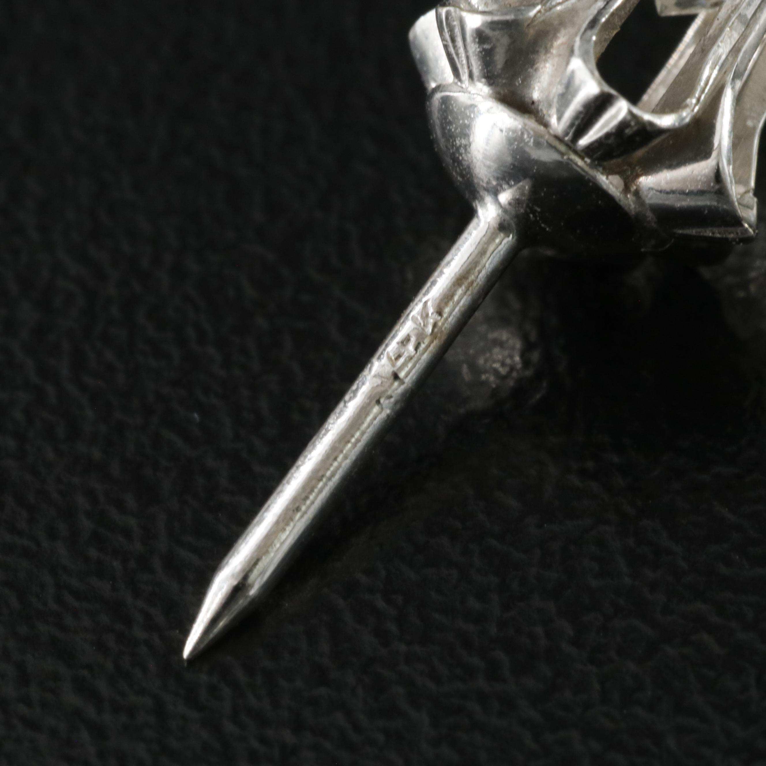 14K 0.18 CT Diamond Tie Pin