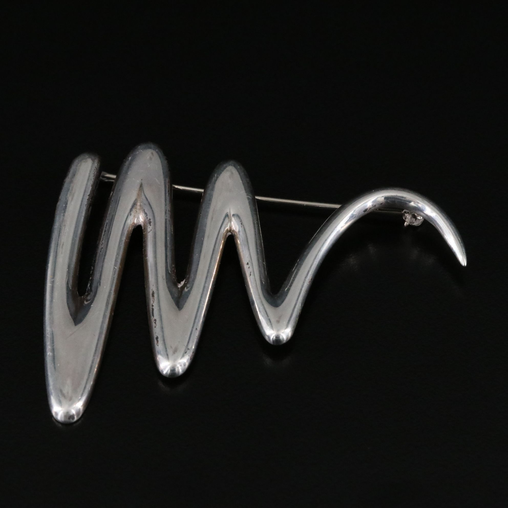 Paloma Picasso for Tiffany & Co. Sterling Scribble Brooch