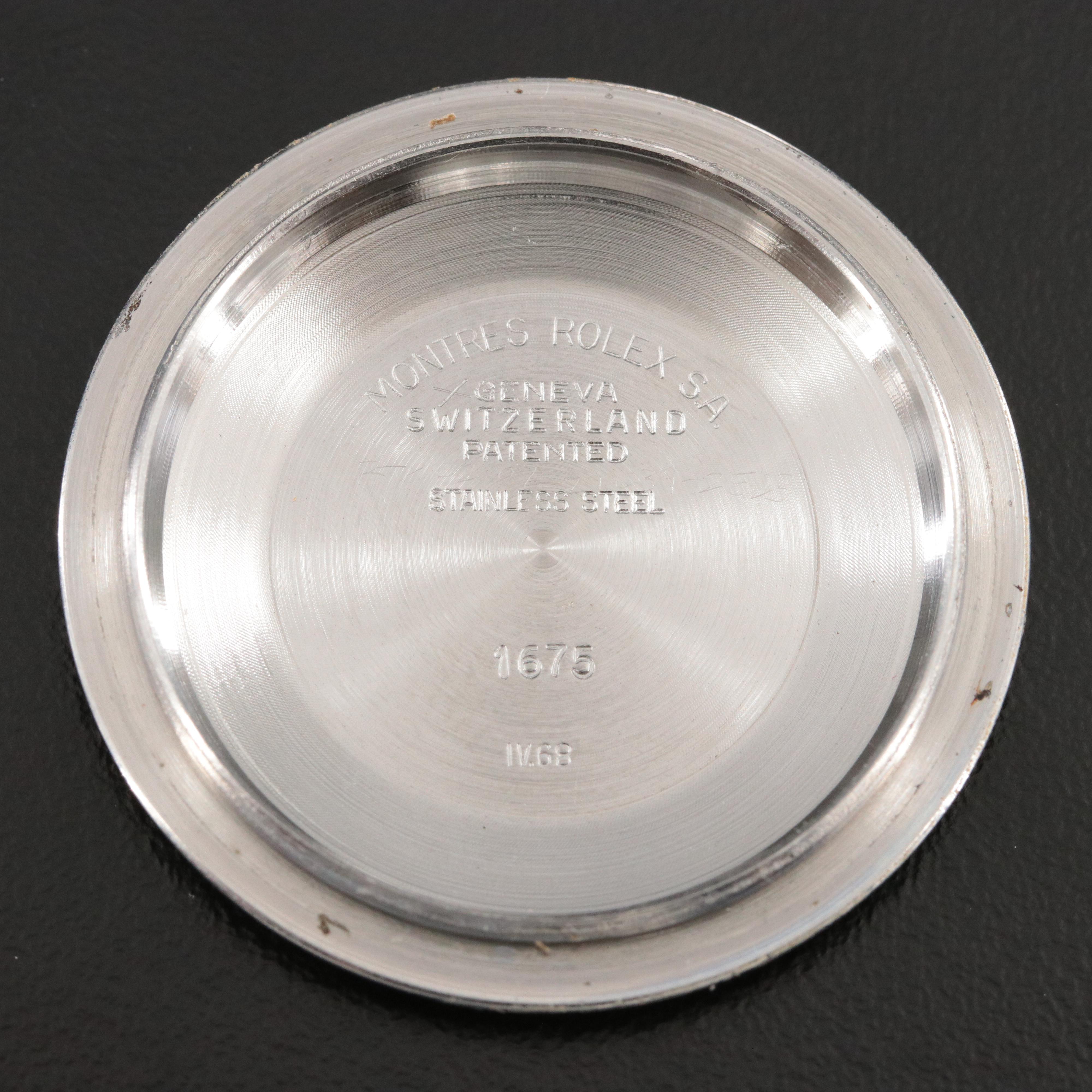 1968 Rolex GMT Master 1675 Stainless Steel Watch