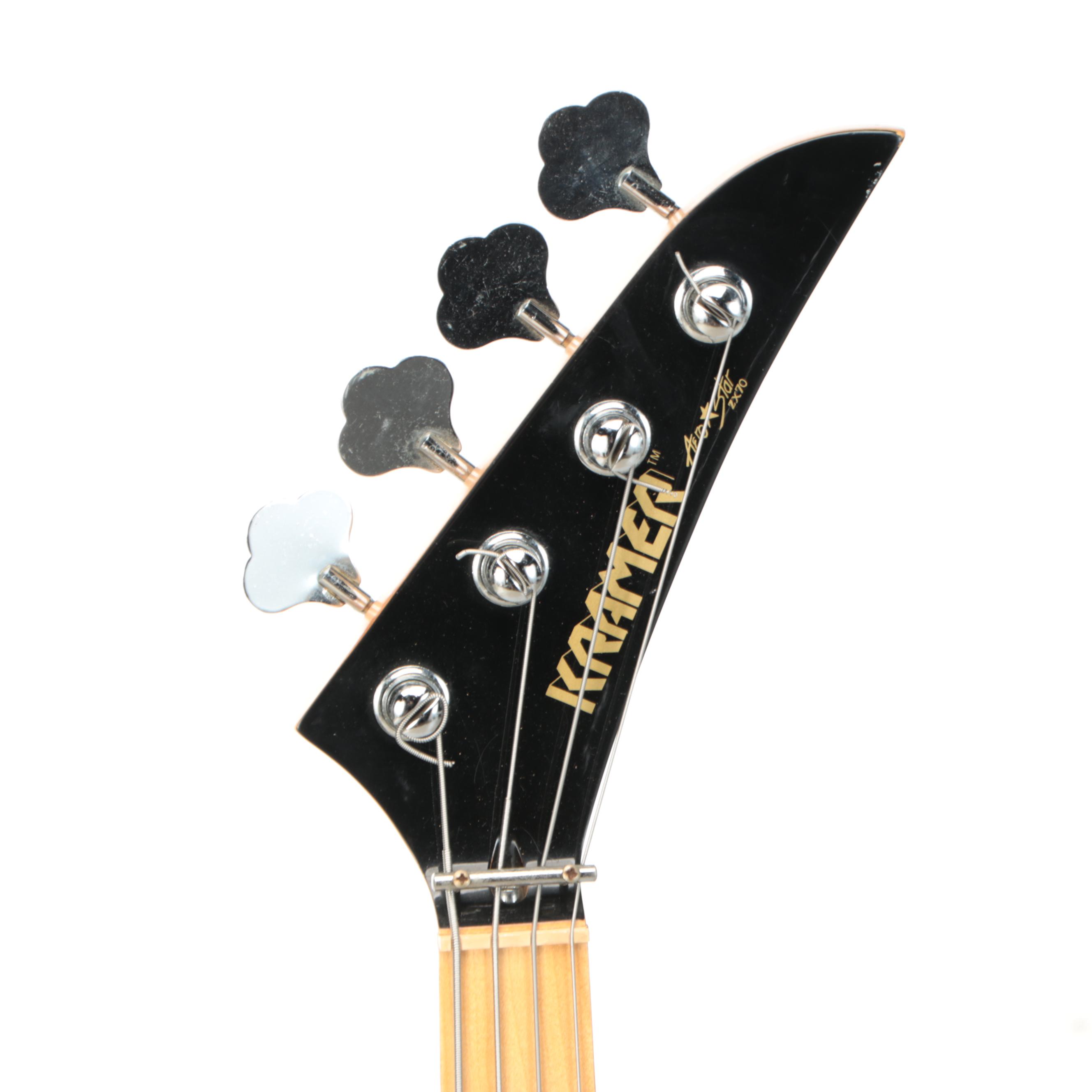 Kramer Aero Star Black Enamel Electric Bass Guitar