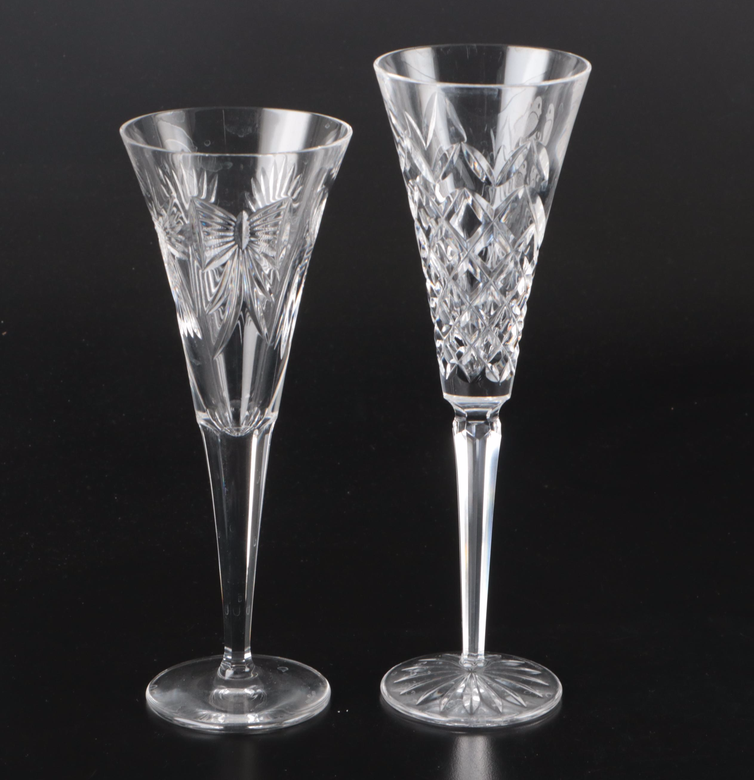 Waterford Crystal Millennium Series with Other Flutes and Bottle Coaster