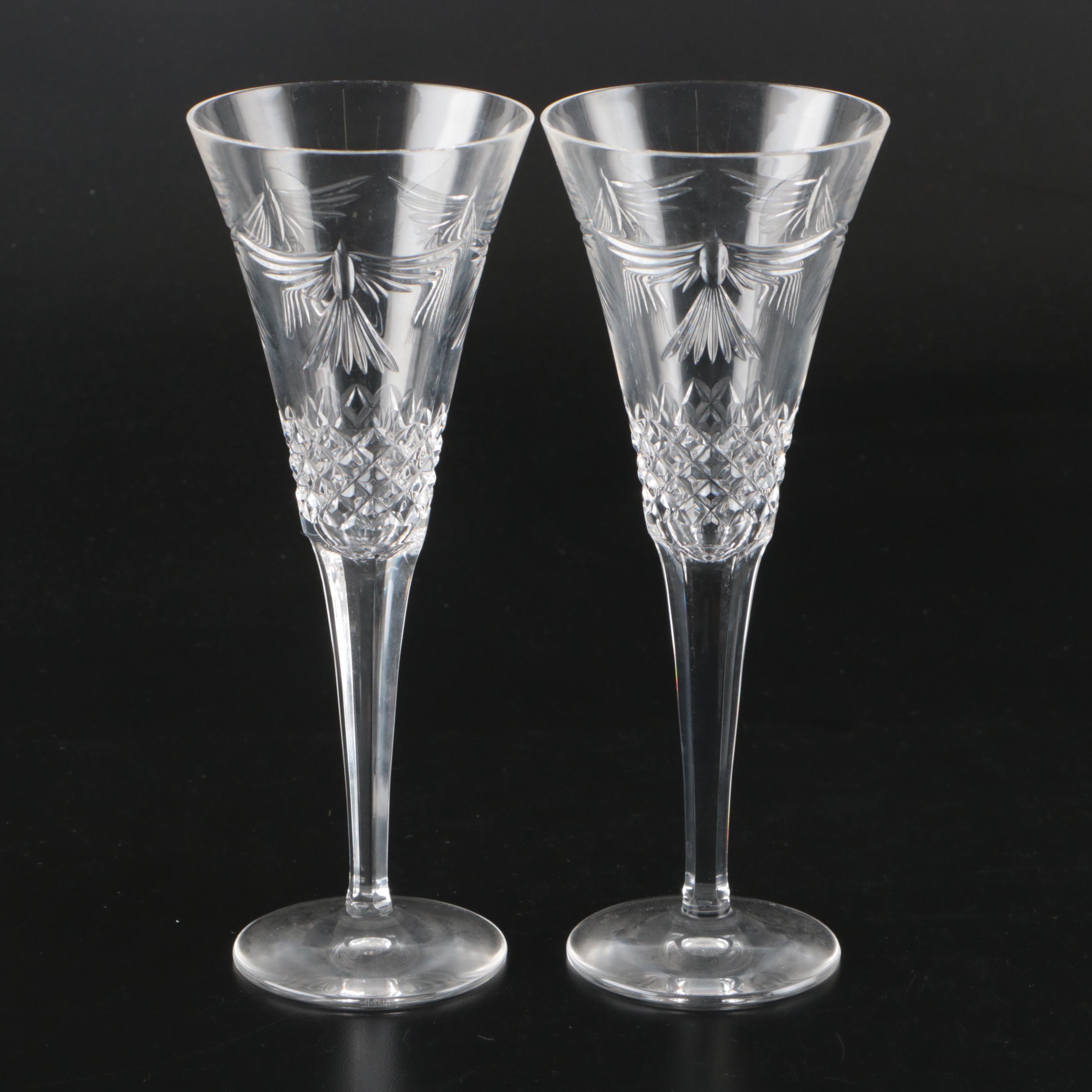 Waterford Crystal Millennium Series with Other Flutes and Bottle Coaster