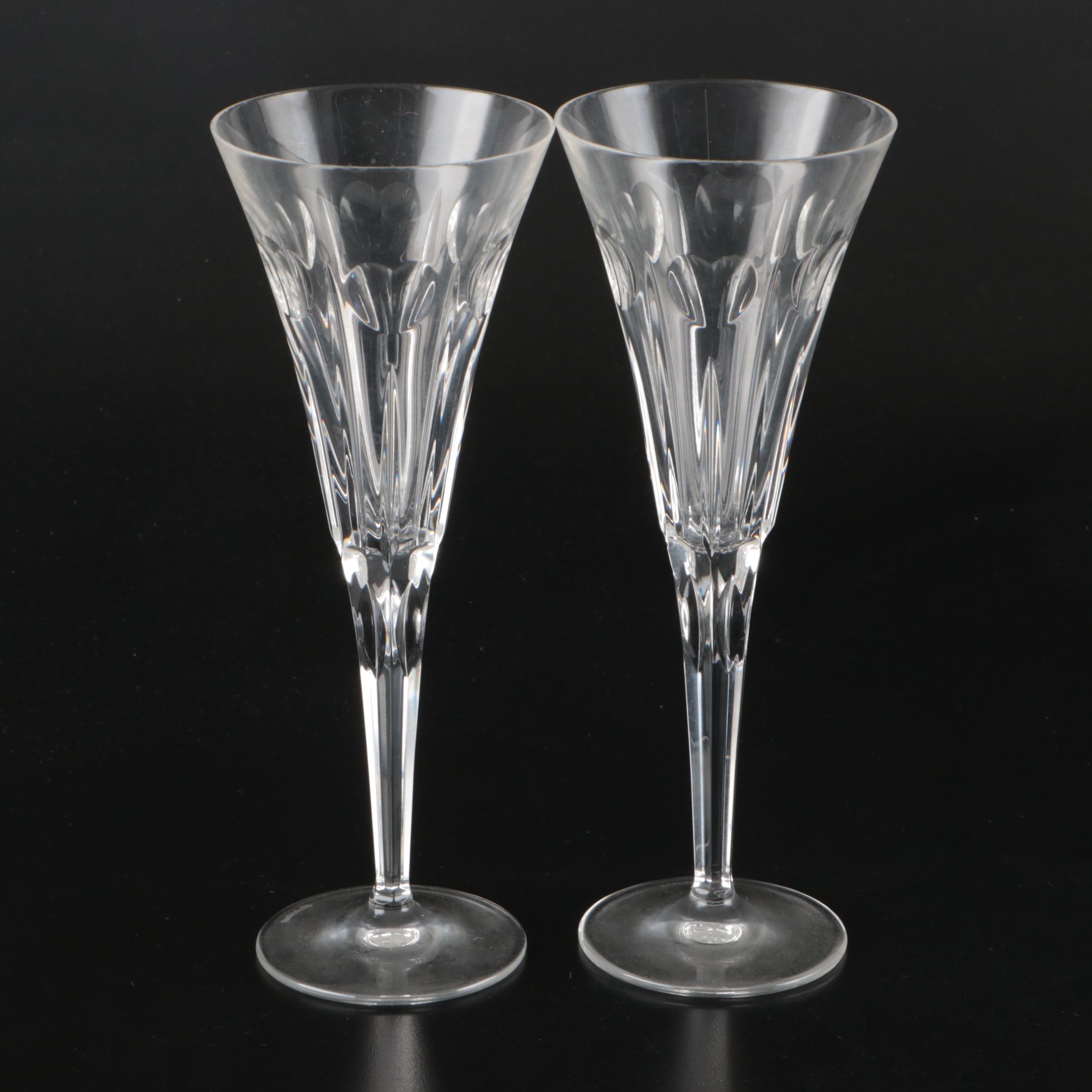 Waterford Crystal Millennium Series with Other Flutes and Bottle Coaster