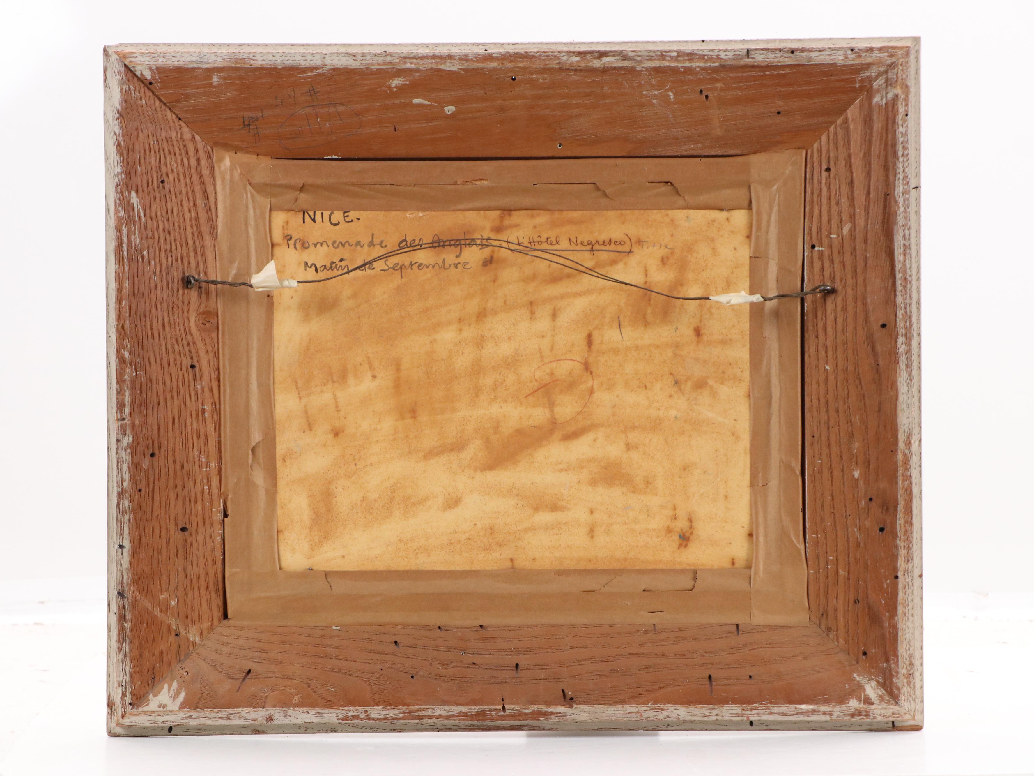 Pierre Villain French Cityscape Oil Painting "Promenade des Anglais"