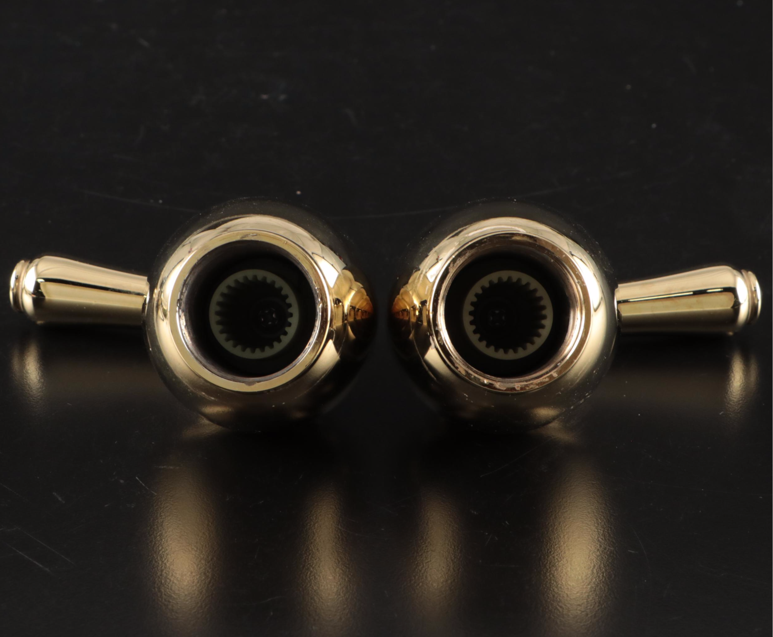 Moen Lacquered Brass Bathroom Lavatory Faucet Set & KOHLER Drain Stopper