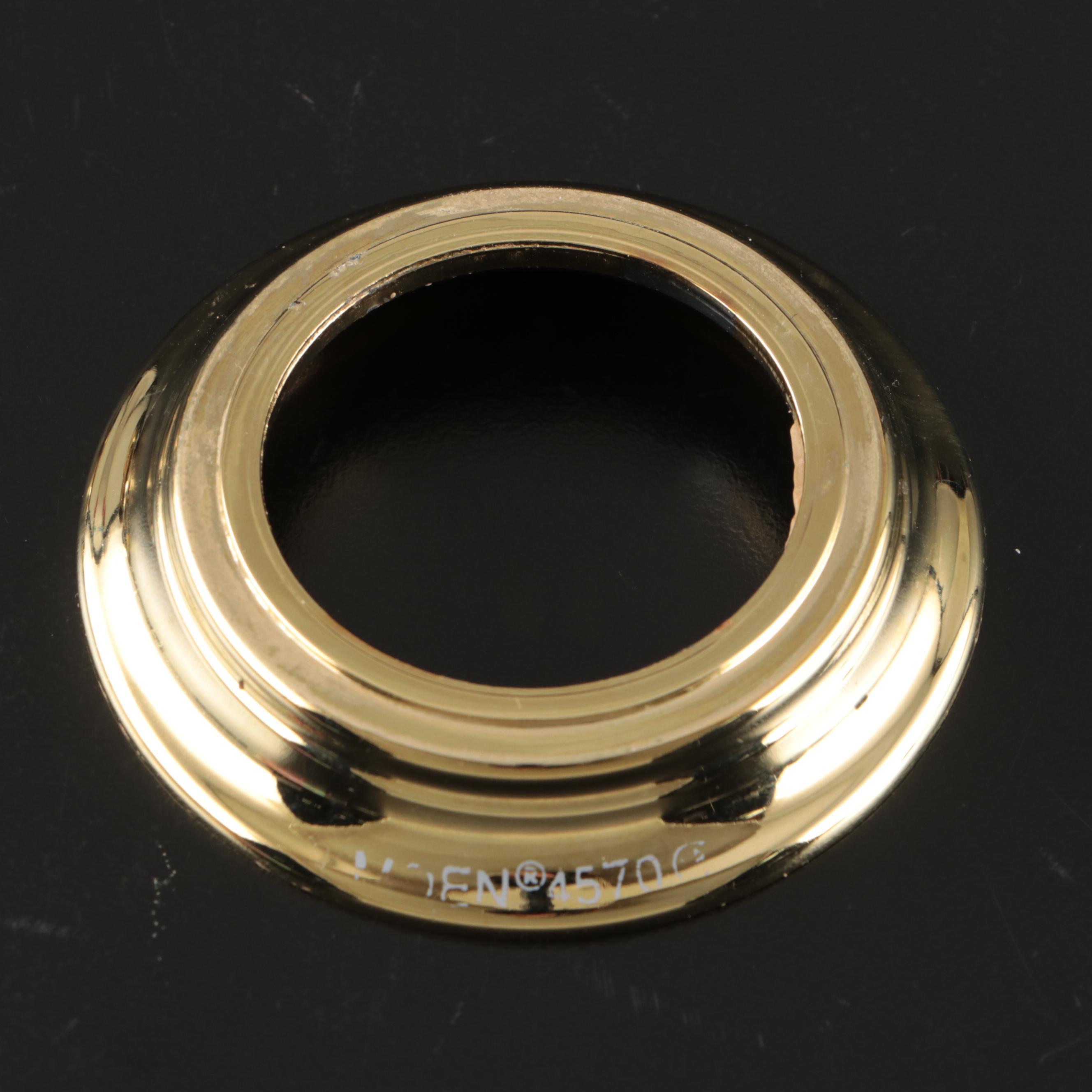 Moen Lacquered Brass Bathroom Lavatory Faucet Set & KOHLER Drain Stopper