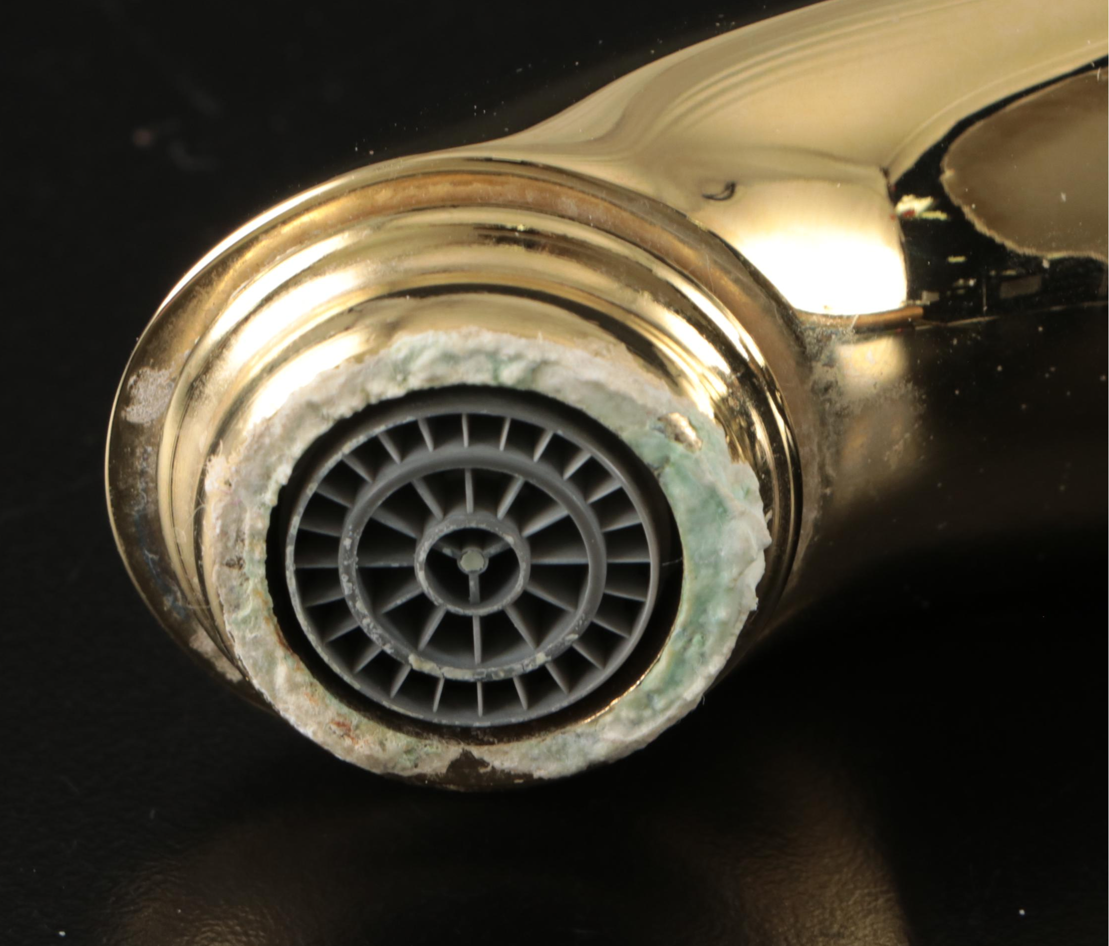 Moen Lacquered Brass Bathroom Lavatory Faucet Set & KOHLER Drain Stopper