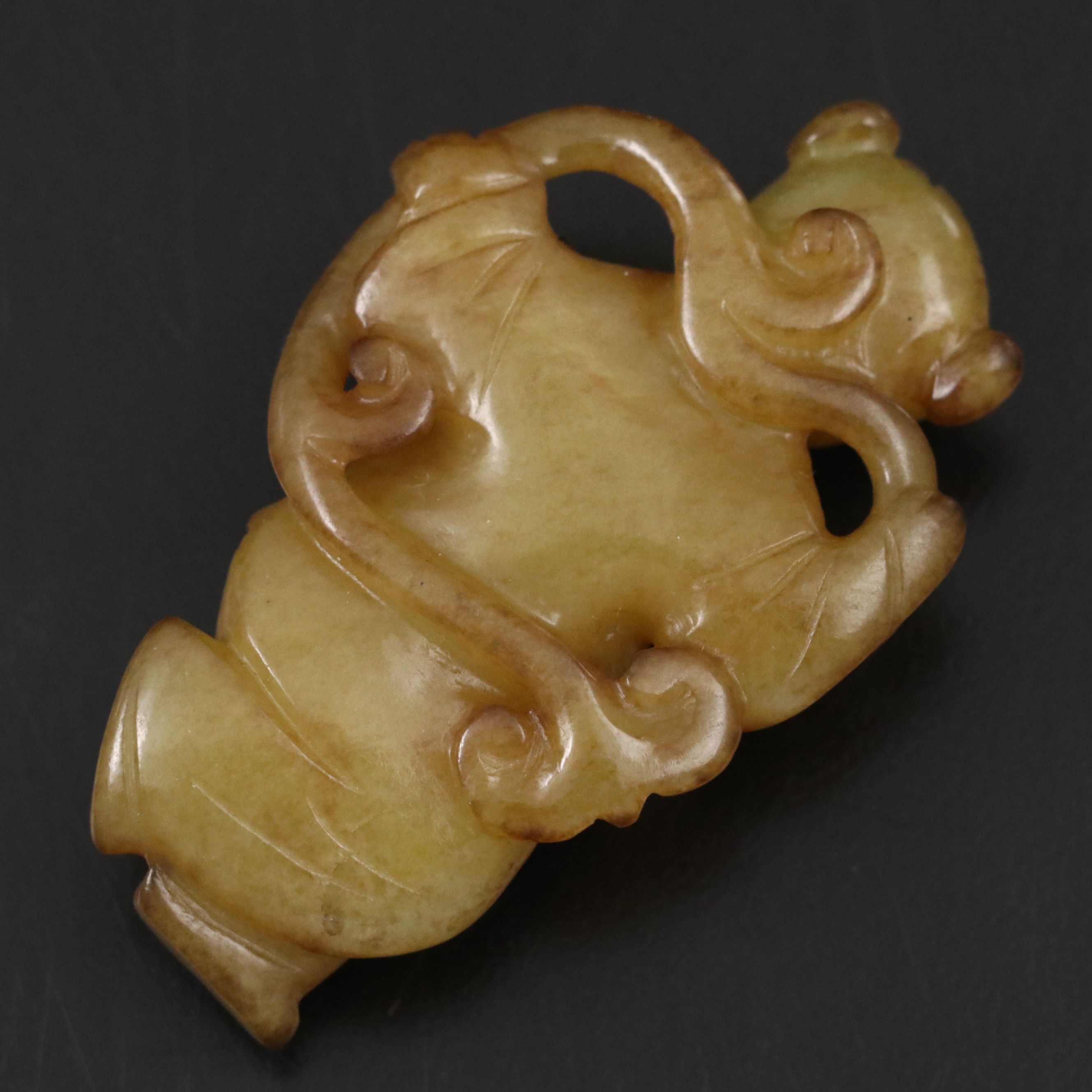 Chinese Carved Serpentine Figure of Young Girl Dancing
