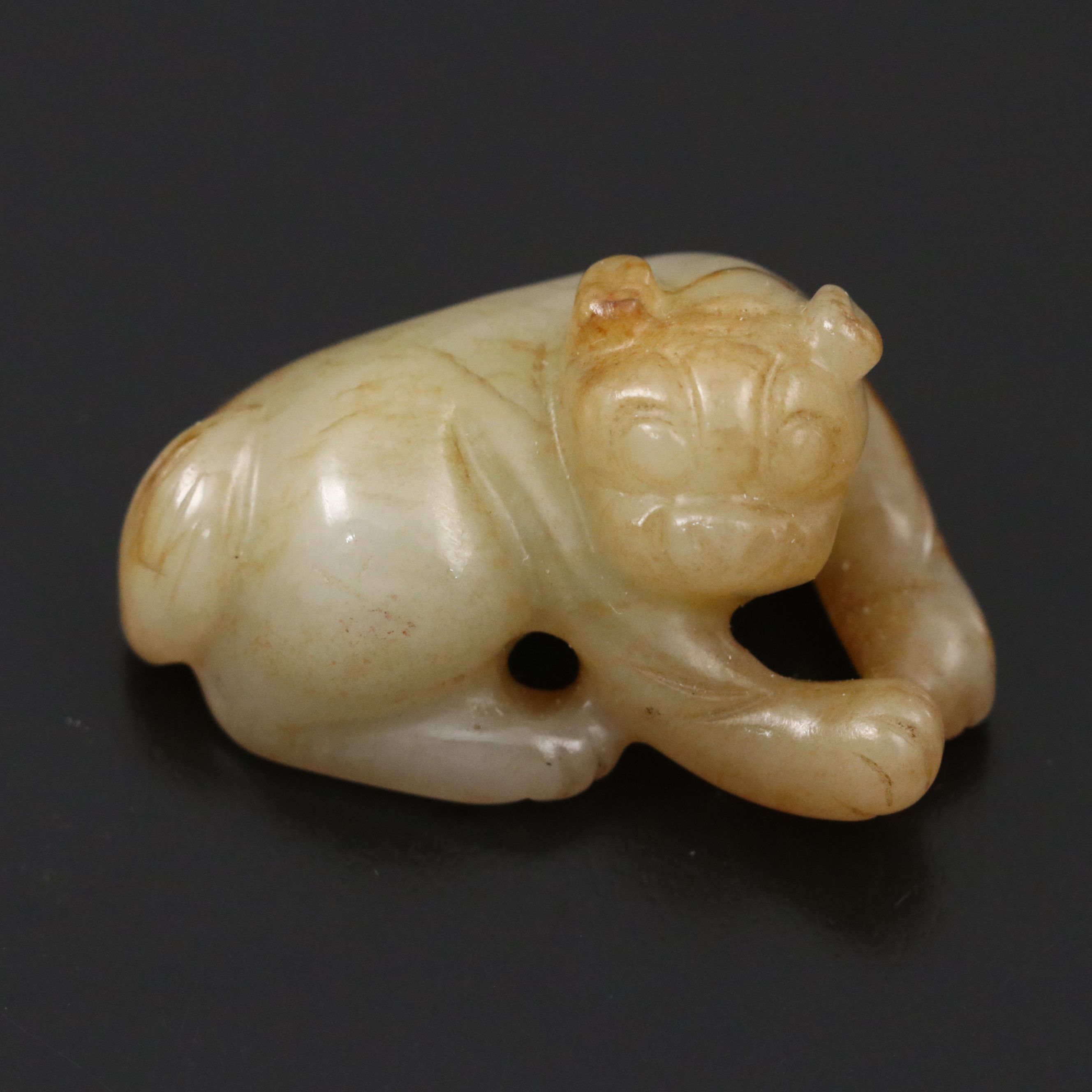 Chinese Carved Serpentine Qilin