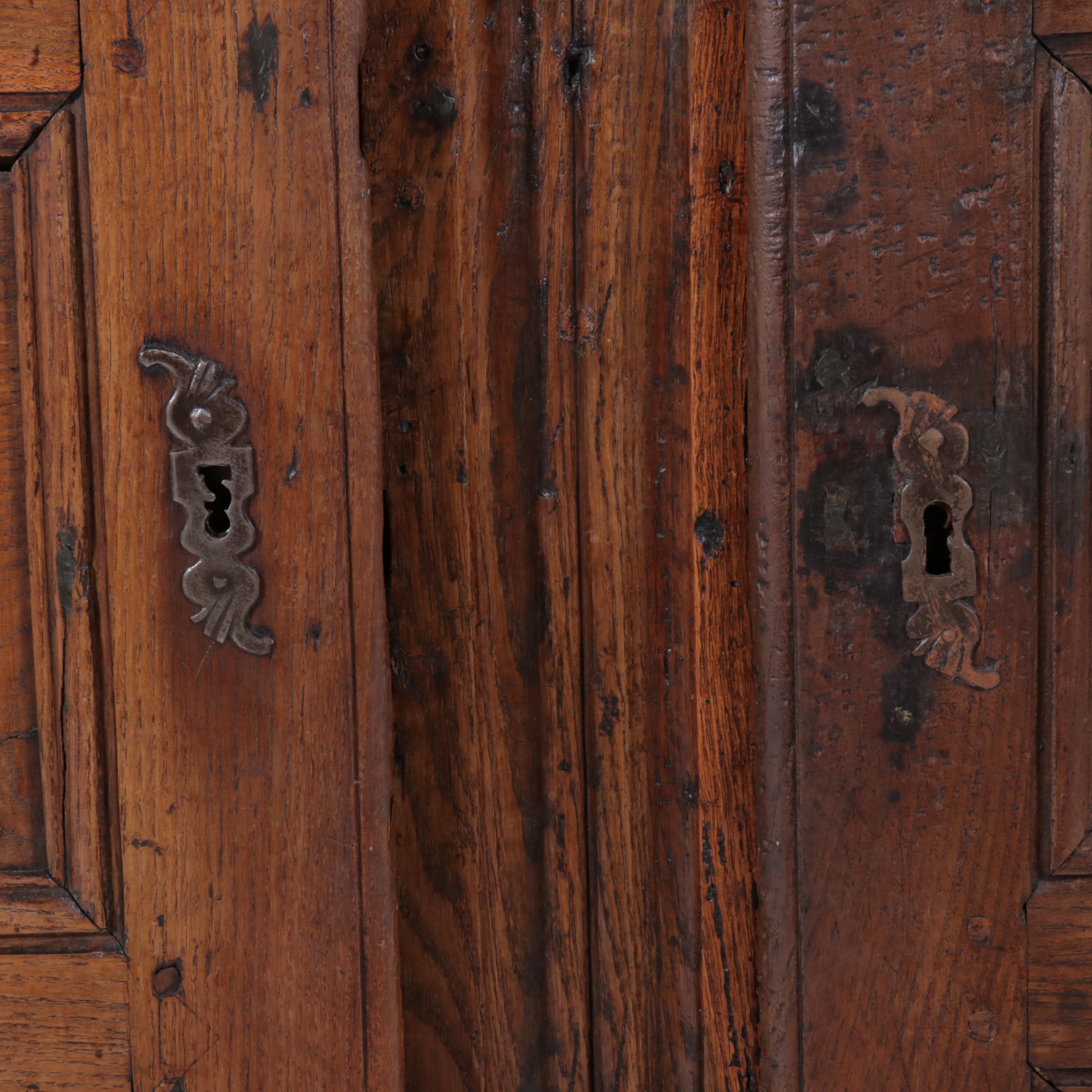French Provincial Style Carved Oak Wardrobe, 19th Century