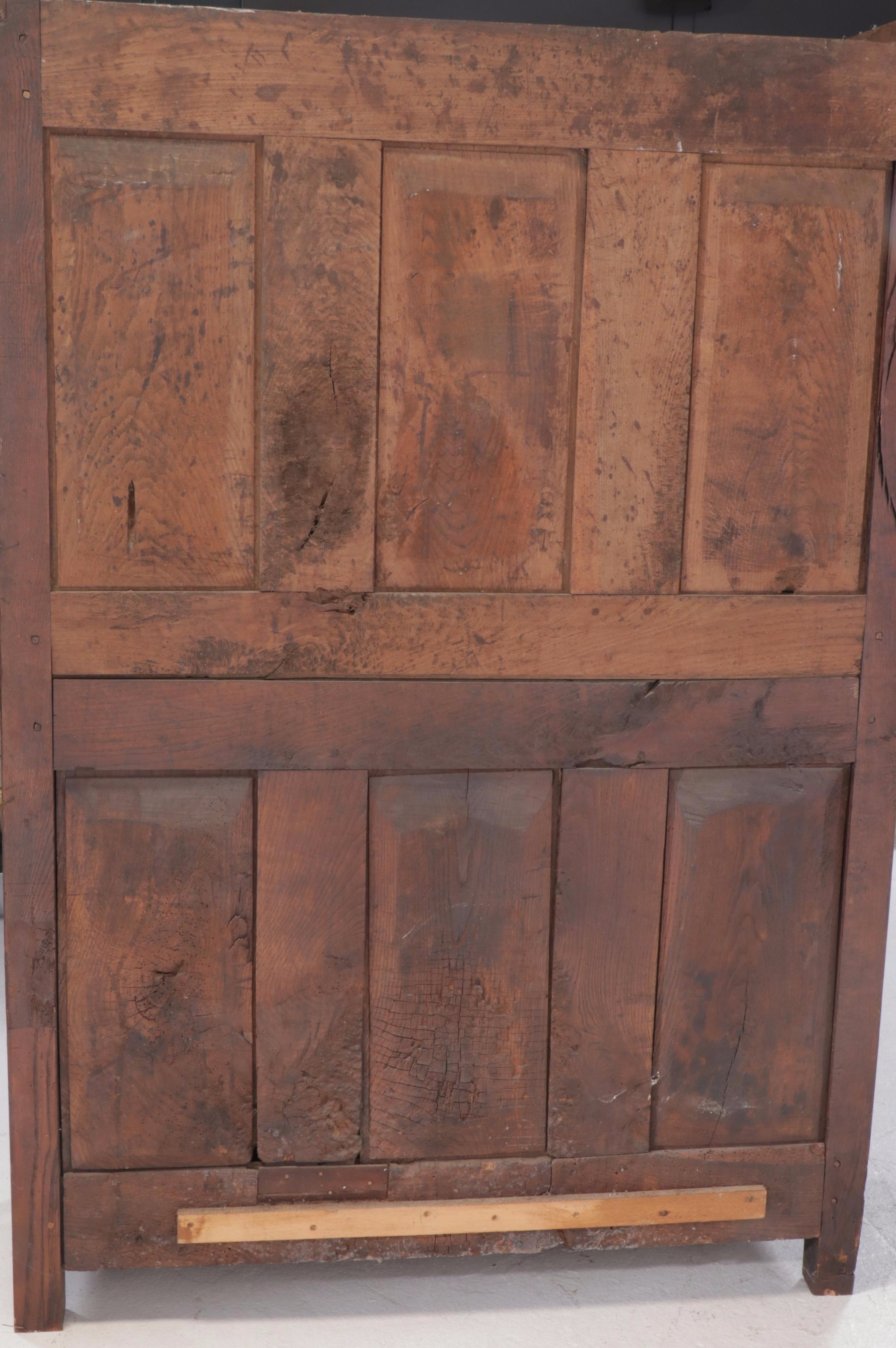 French Provincial Style Carved Oak Wardrobe, 19th Century