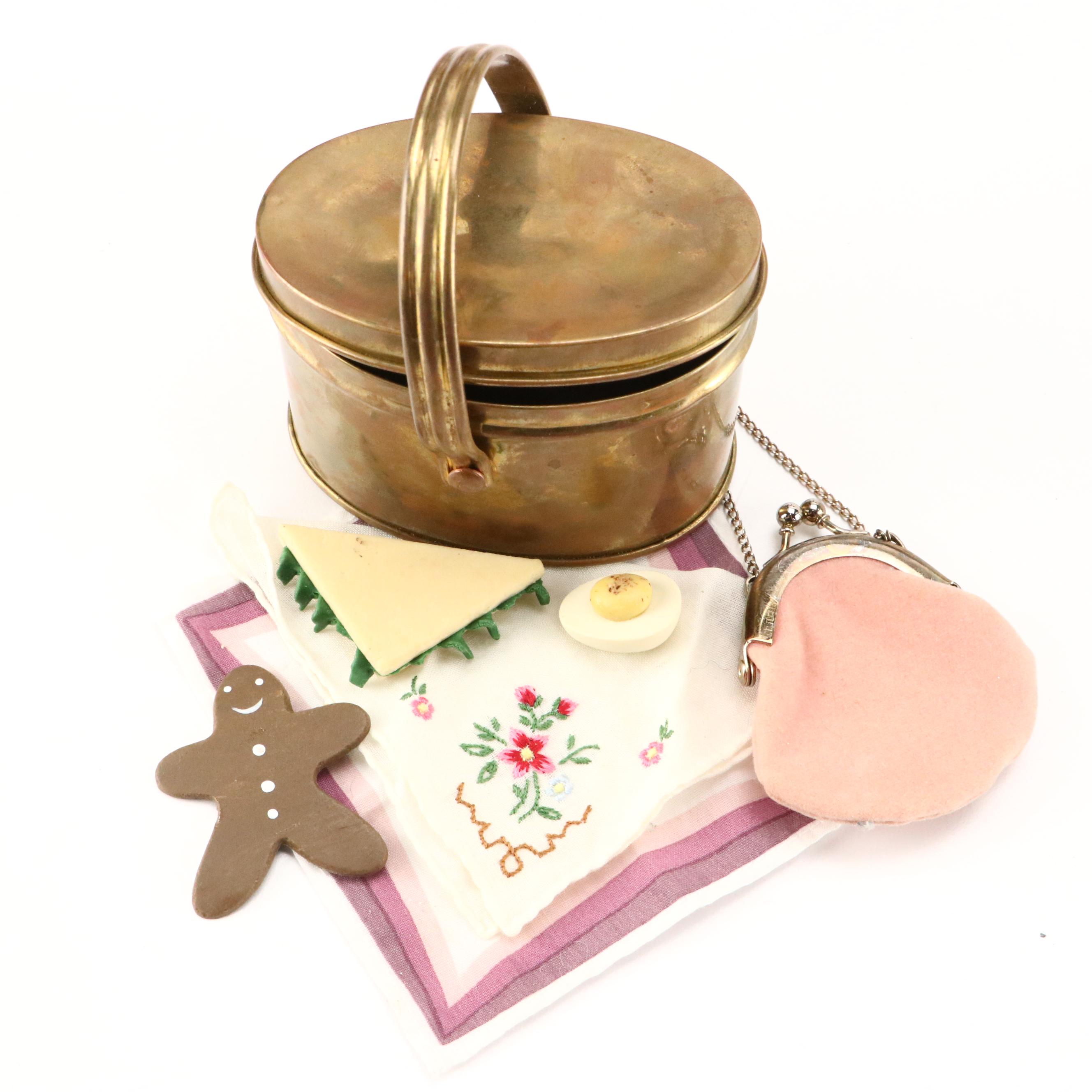 American Girl Doll Samantha with "Samantha's School Story" and Bed Accessories