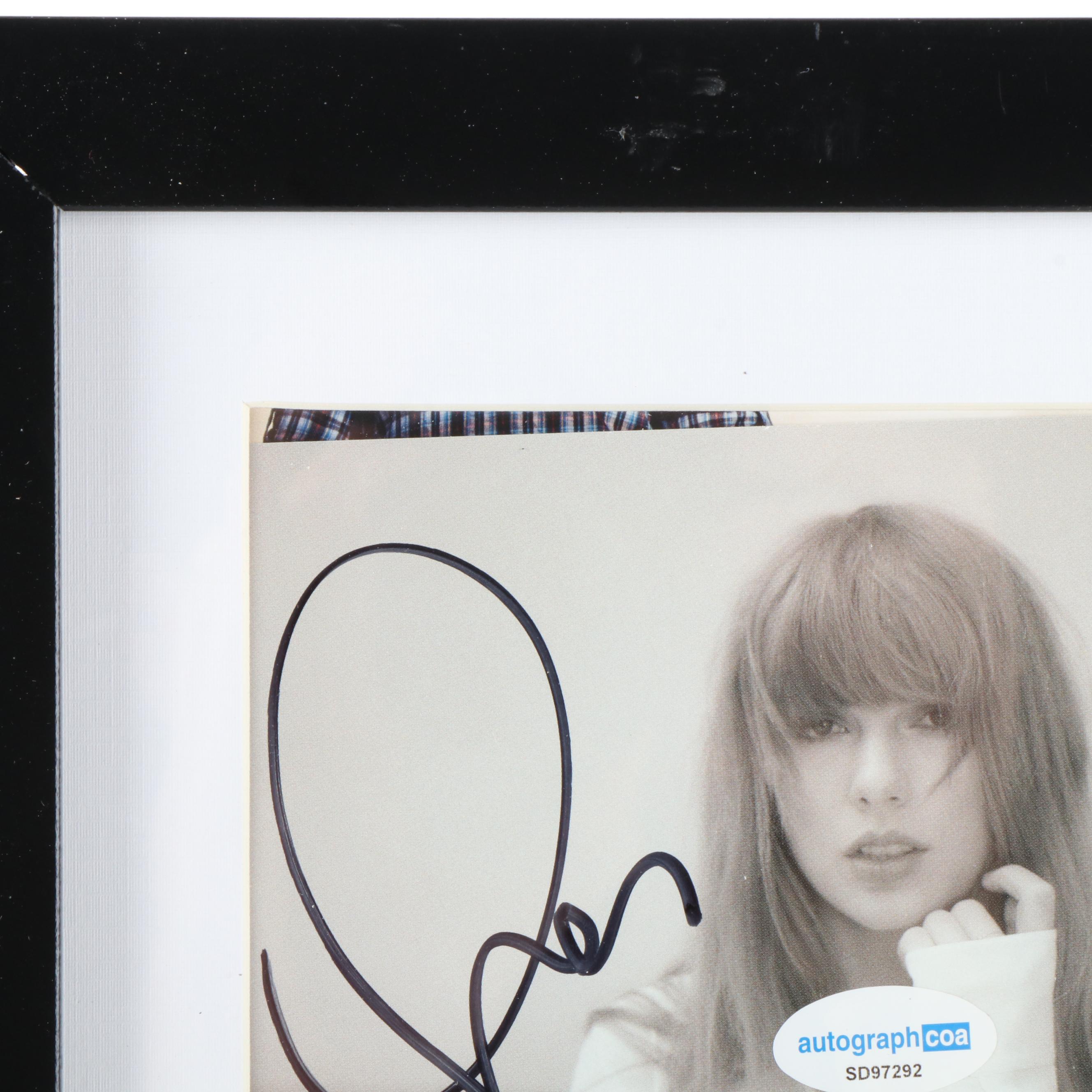 Taylor Swift Signed "The Tortured Poets Department" CD Card in Frame