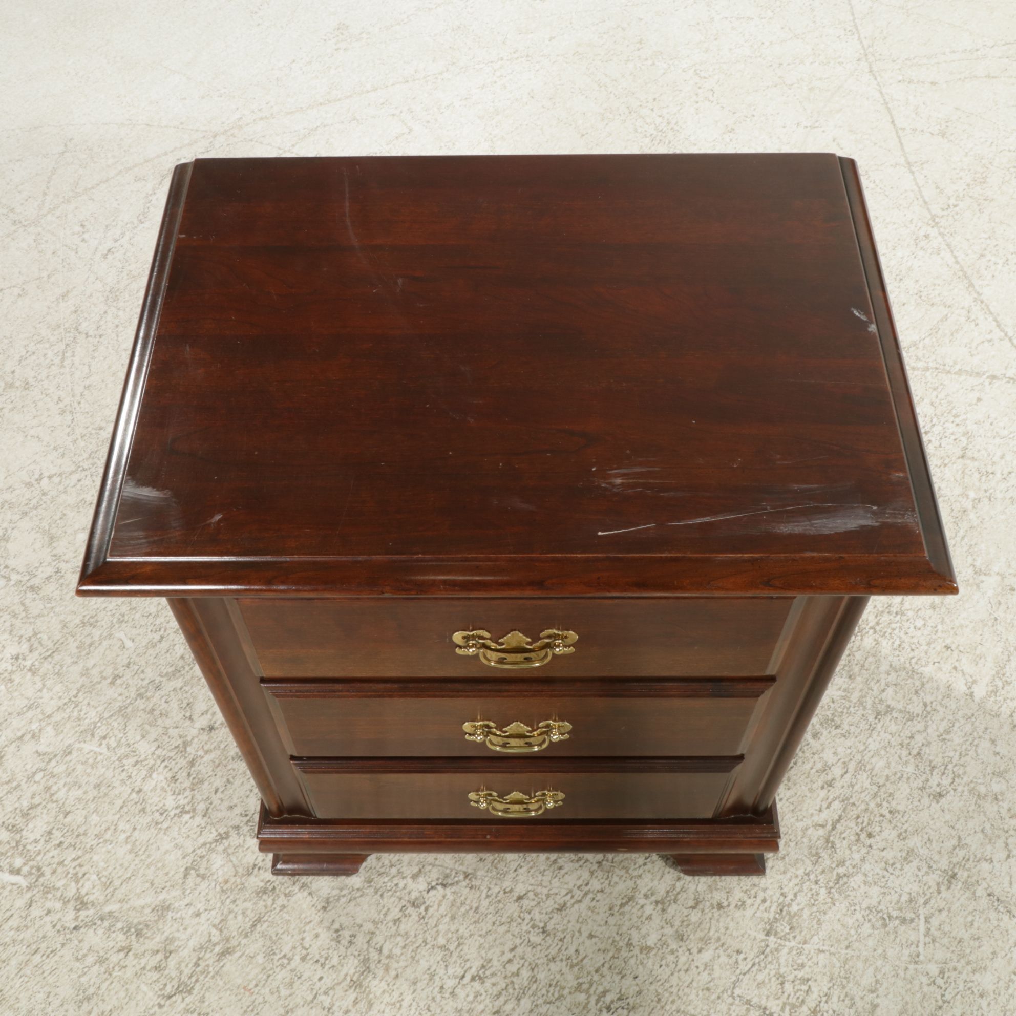 Federal Style Cherry Nightstand, Late 20th Century