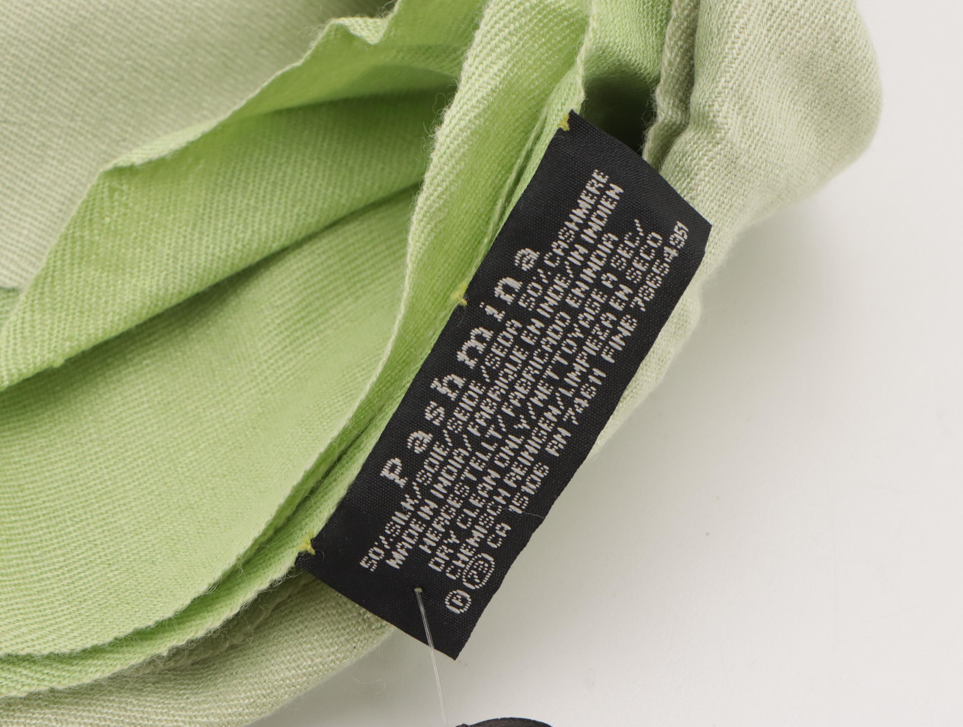 Forte Emerald Cashmere Fringe Scarf, Pashmina Silk Blend Shawl Scarf, and More