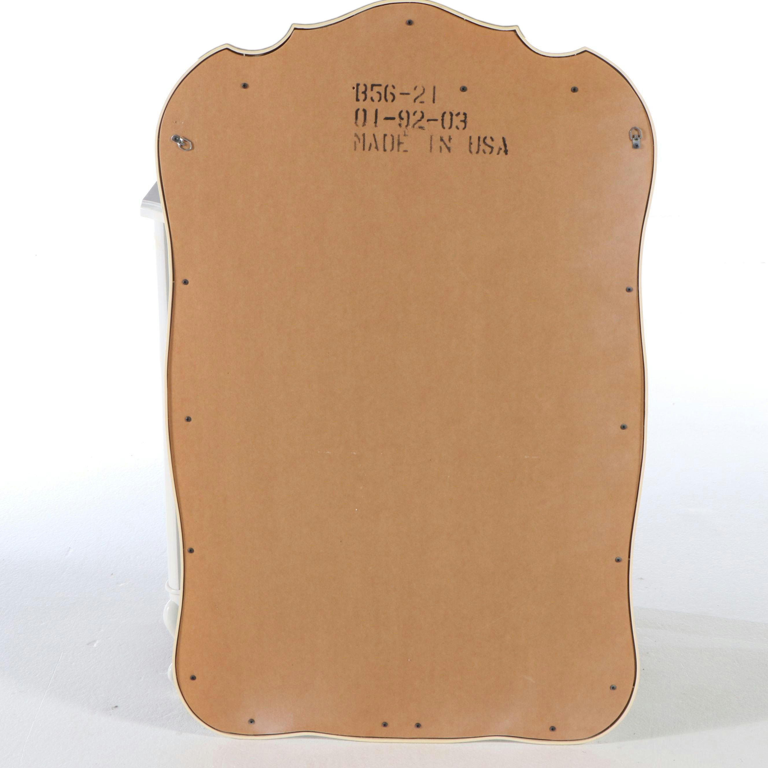 Two Louis XV Style Painted Wood Commodes with Matching Wall Mirror