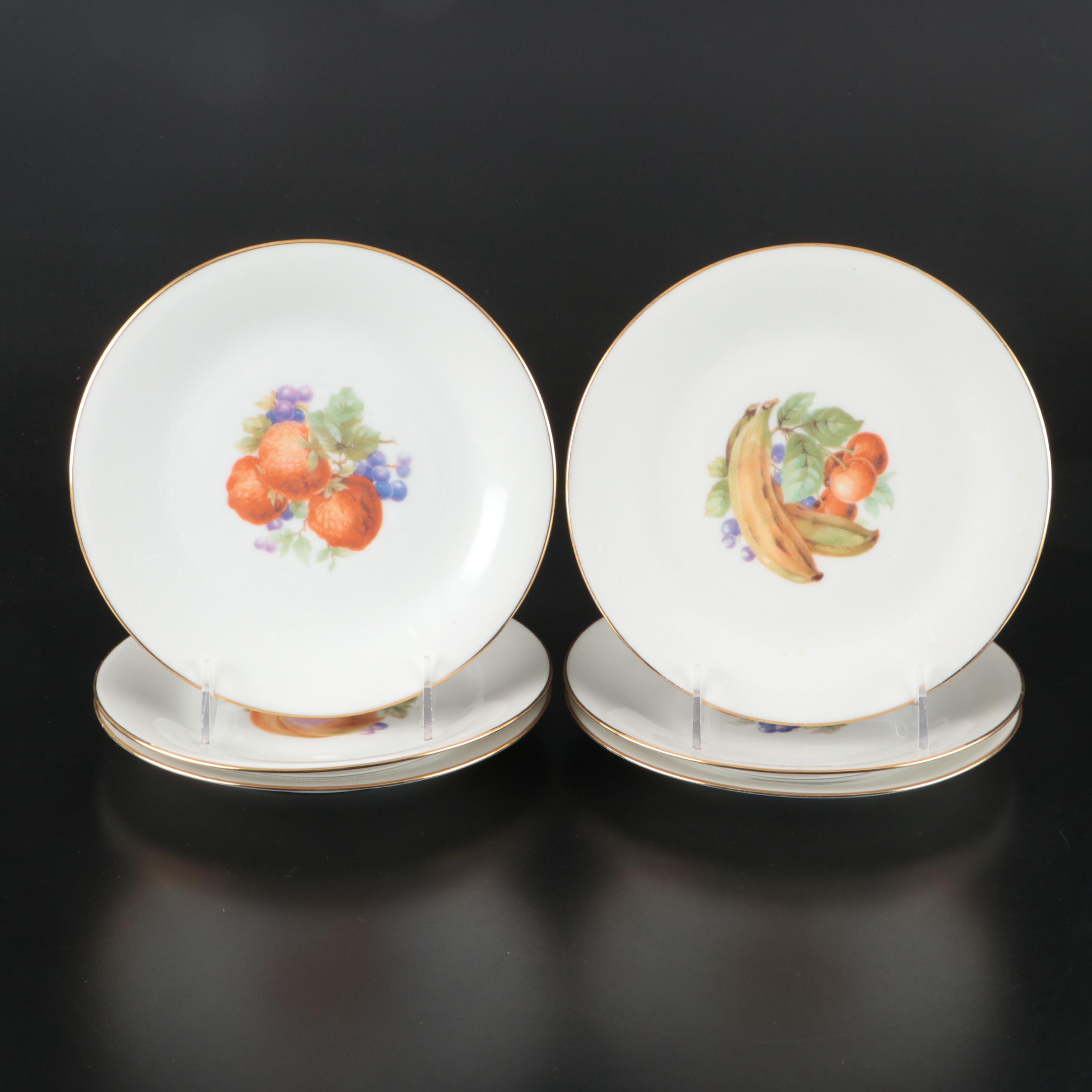 Marks and Rosenfeld French Porcelain Plates, Mid to Late 20th Century