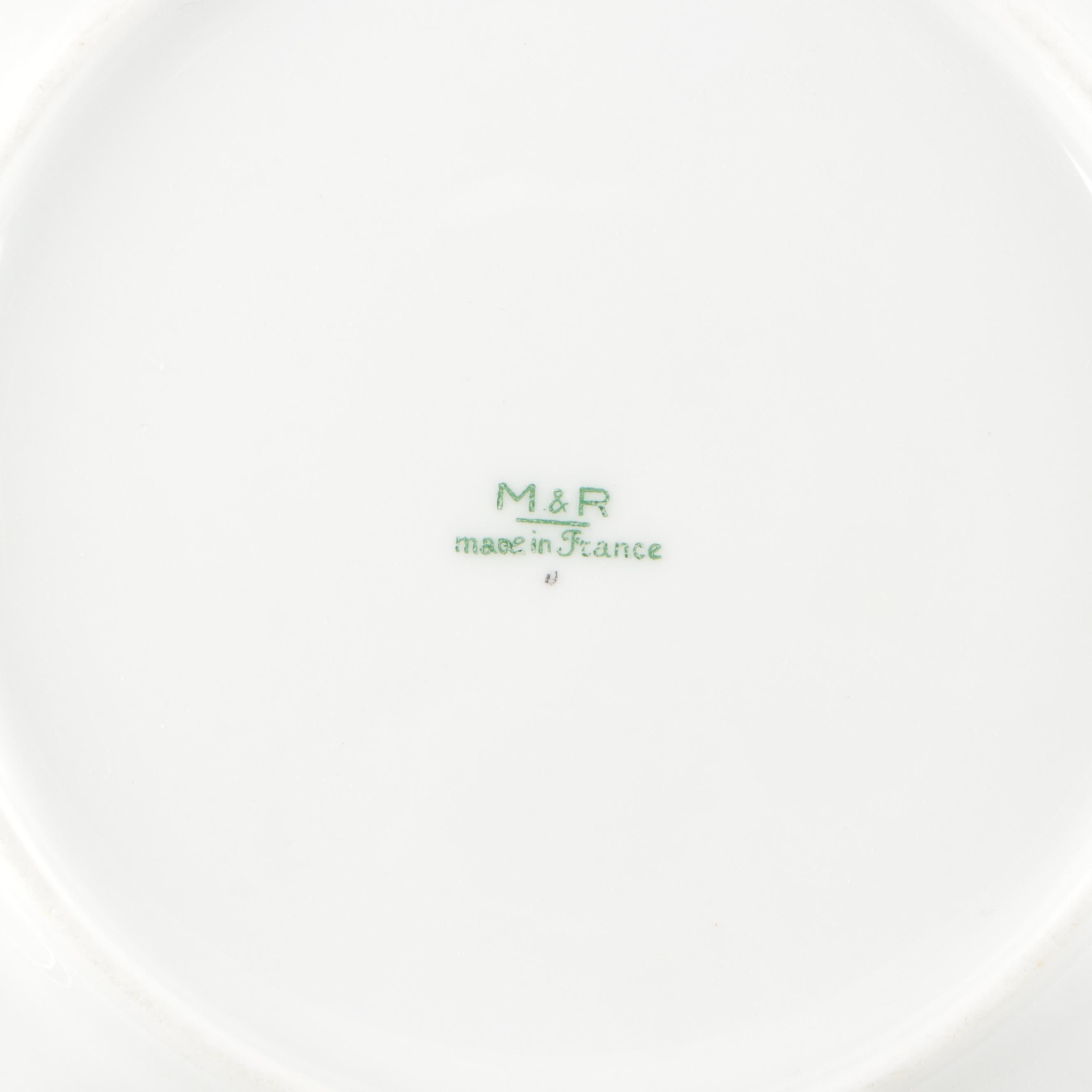 Marks and Rosenfeld French Porcelain Plates, Mid to Late 20th Century