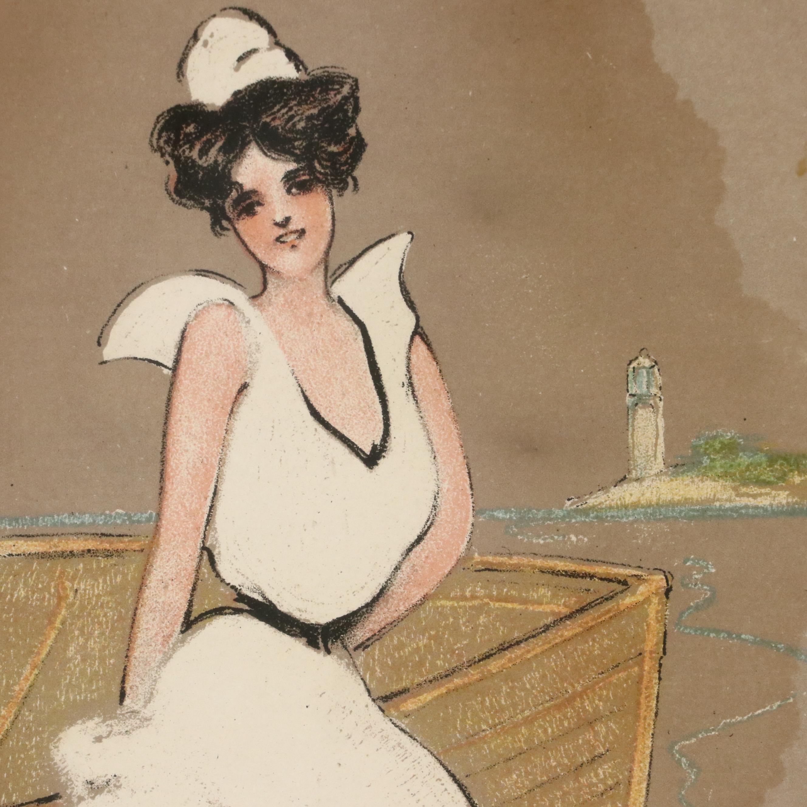 Hamilton King for Turkish Trophies Chromolithograph Postcards, 1903