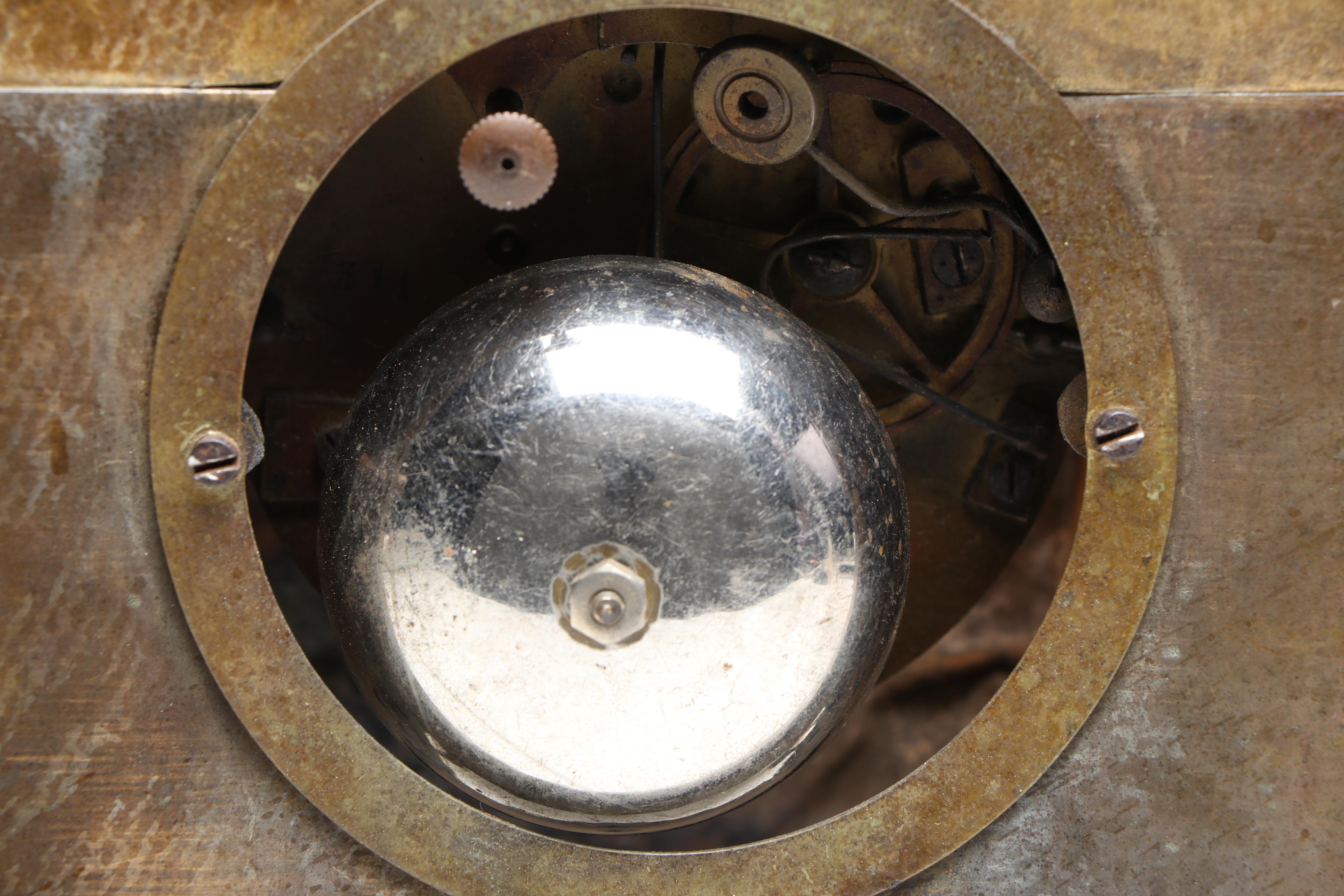 French Rococo Style Gilt Bronze Mantel Clock, 19th Century