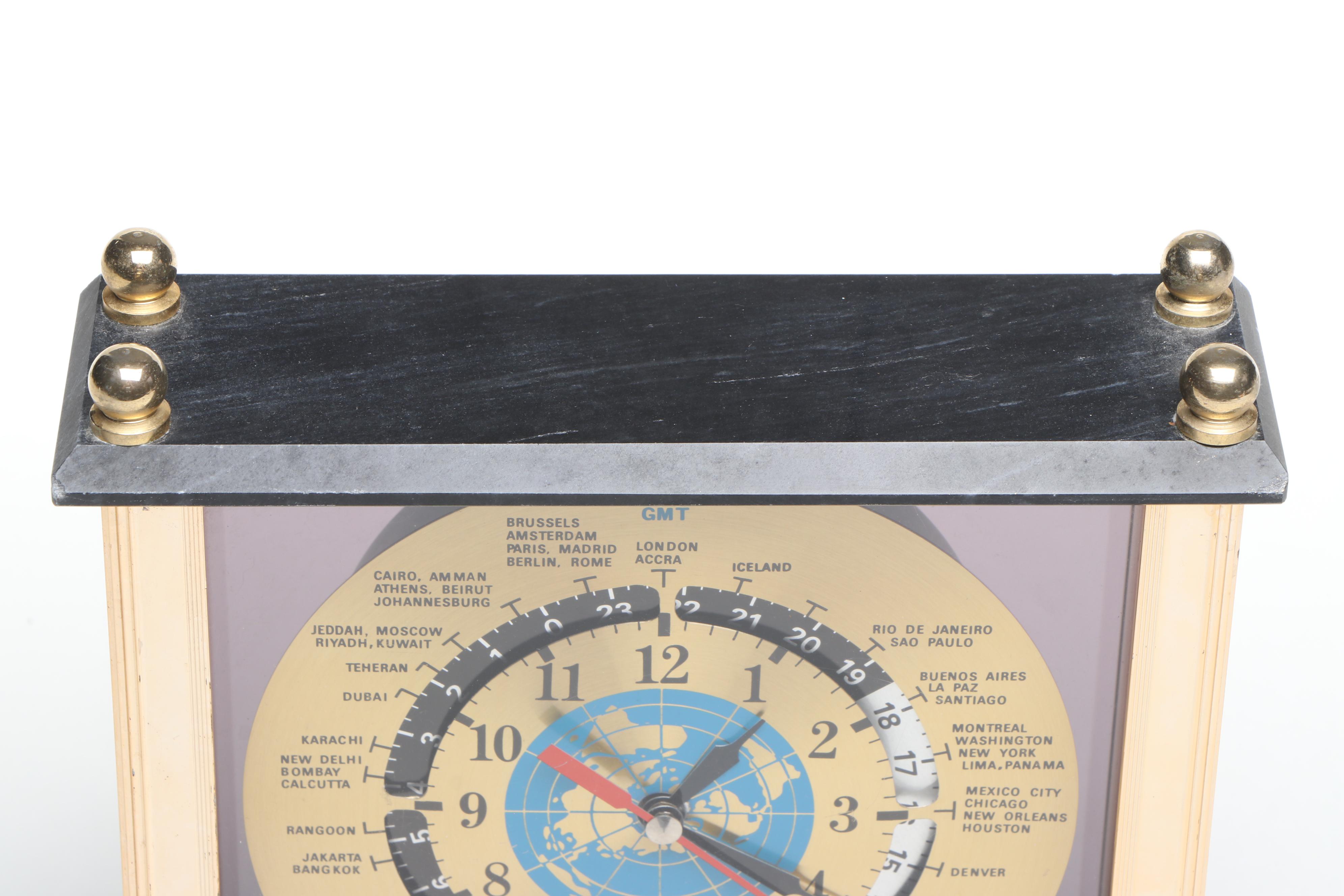 GMT Airplane World Time Mantel Clock
