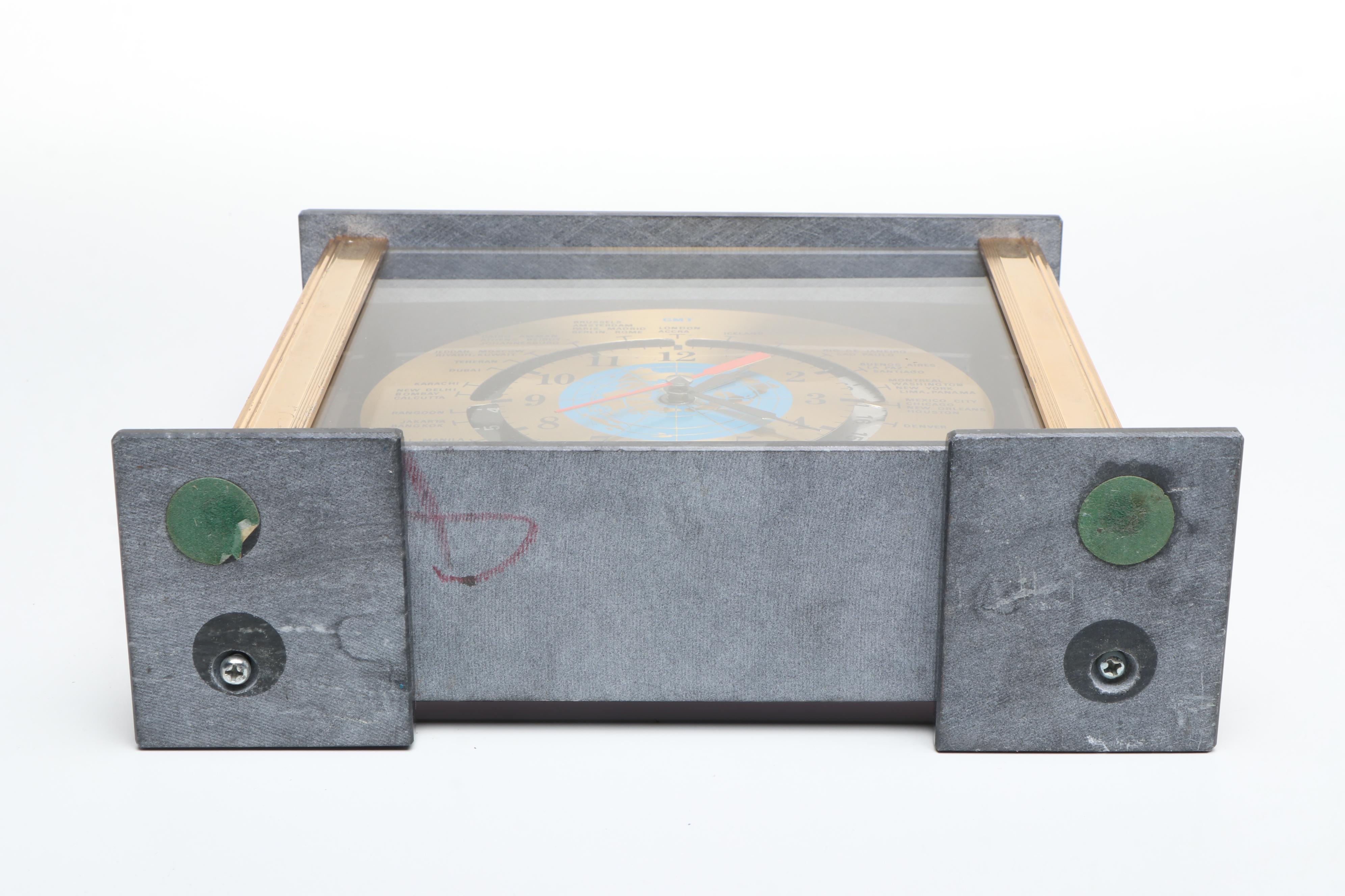 GMT Airplane World Time Mantel Clock