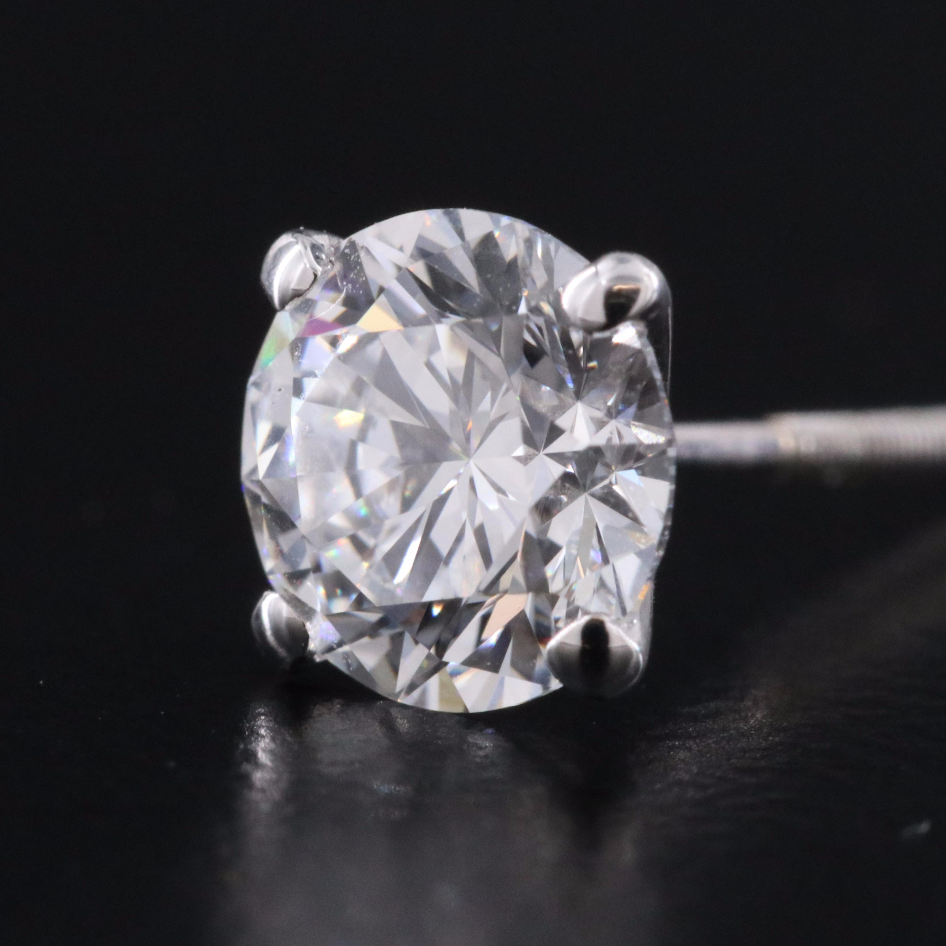 18K 2.05 CTW Internally Flawless Lab Grown Diamond Stud Earrings with IGI Report