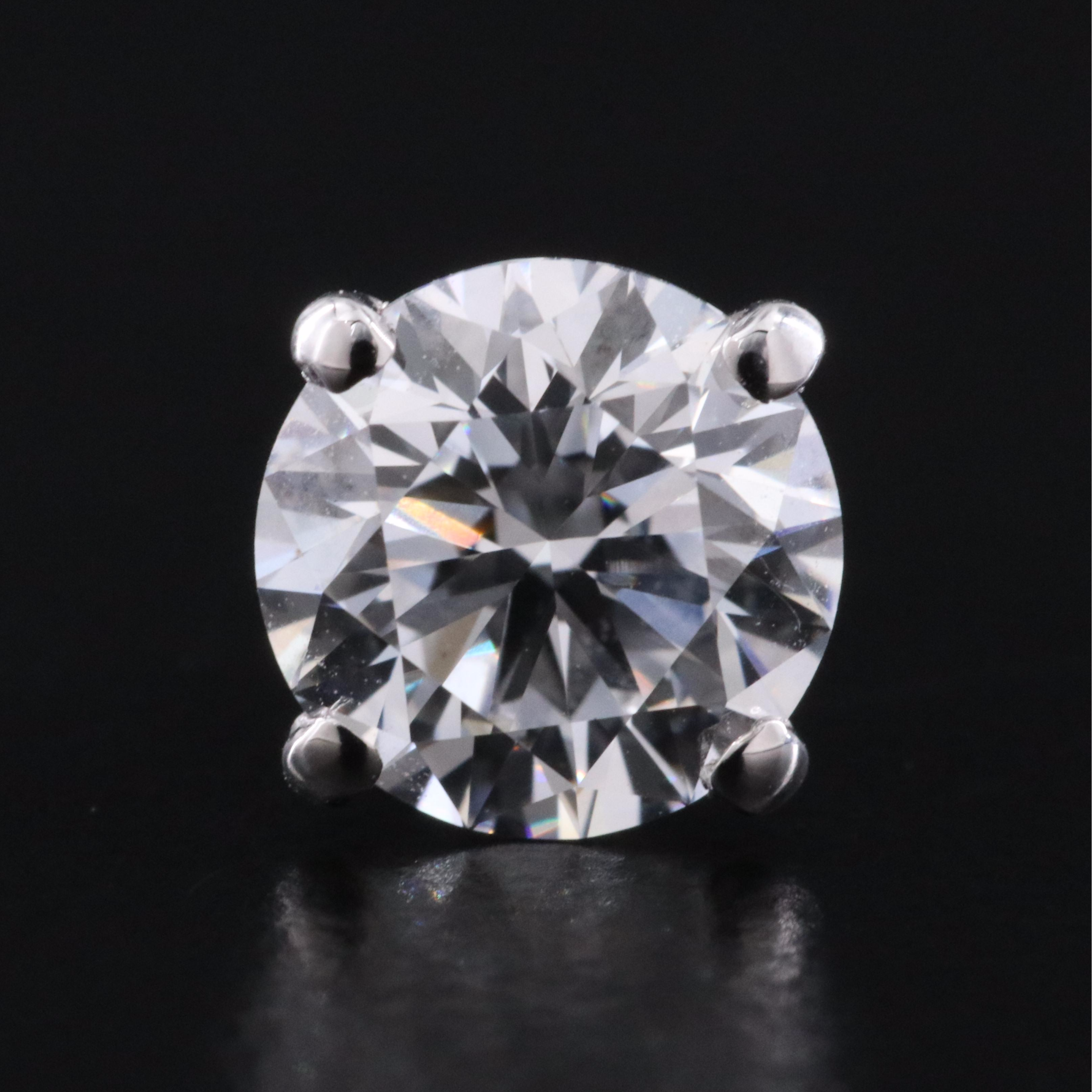 18K 2.05 CTW Internally Flawless Lab Grown Diamond Stud Earrings with IGI Report