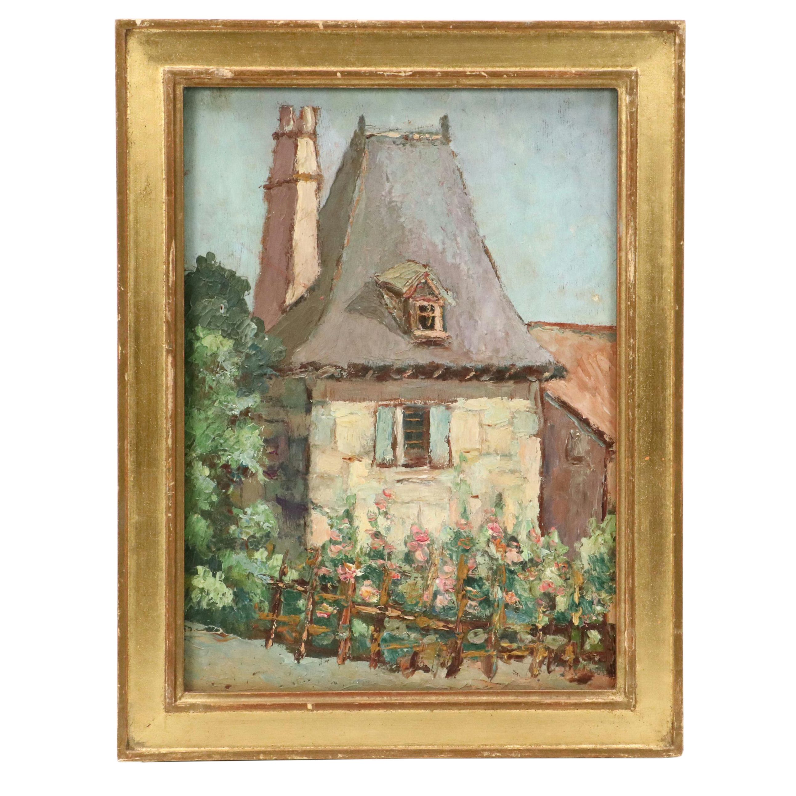 Oil Painting of Impressionist Provençal Scene, 20th Century
