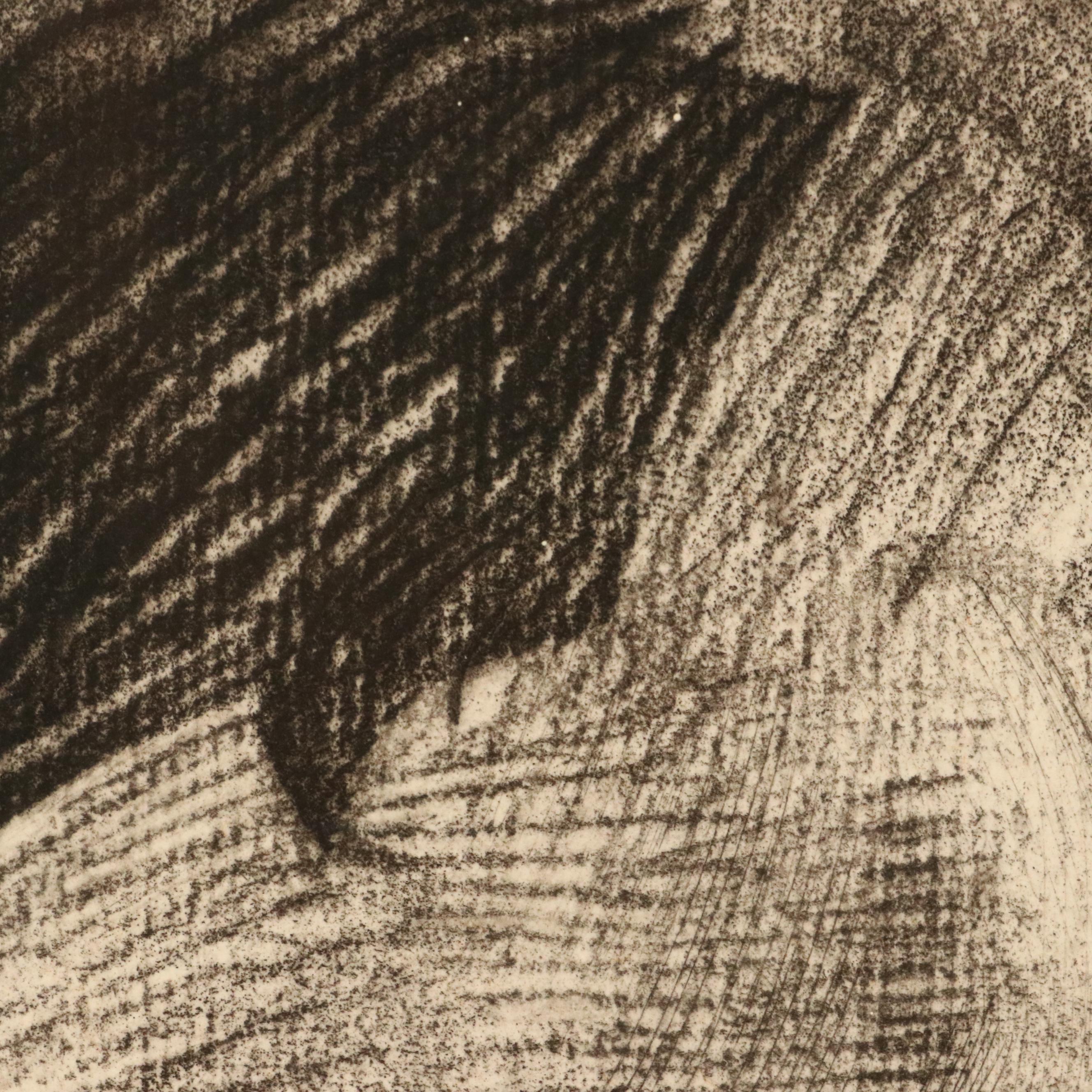 Portrait Etching After Käthe Kollwitz "Frauenkopf," Mid-20th Century