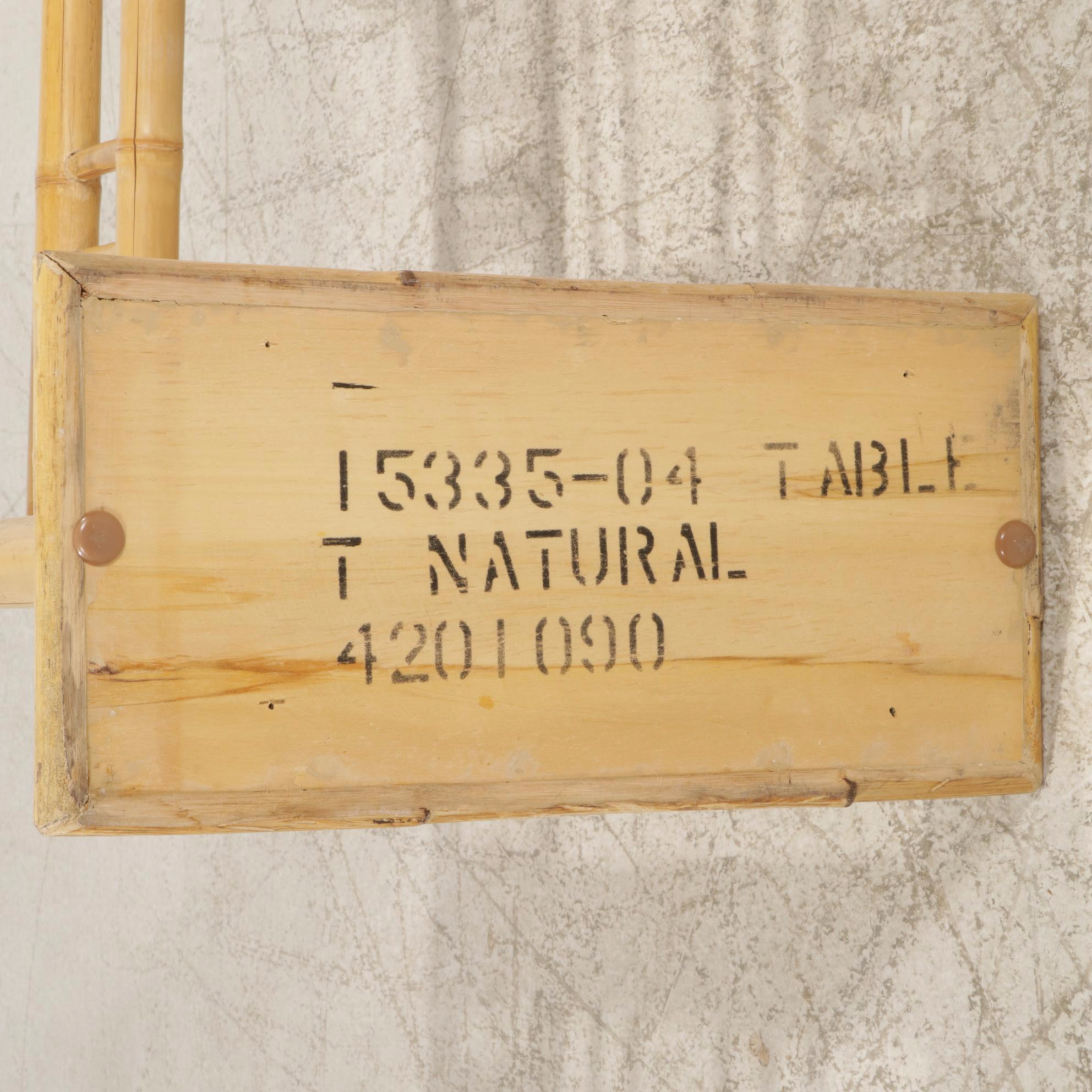 Bamboo Hall Table with Glass Top