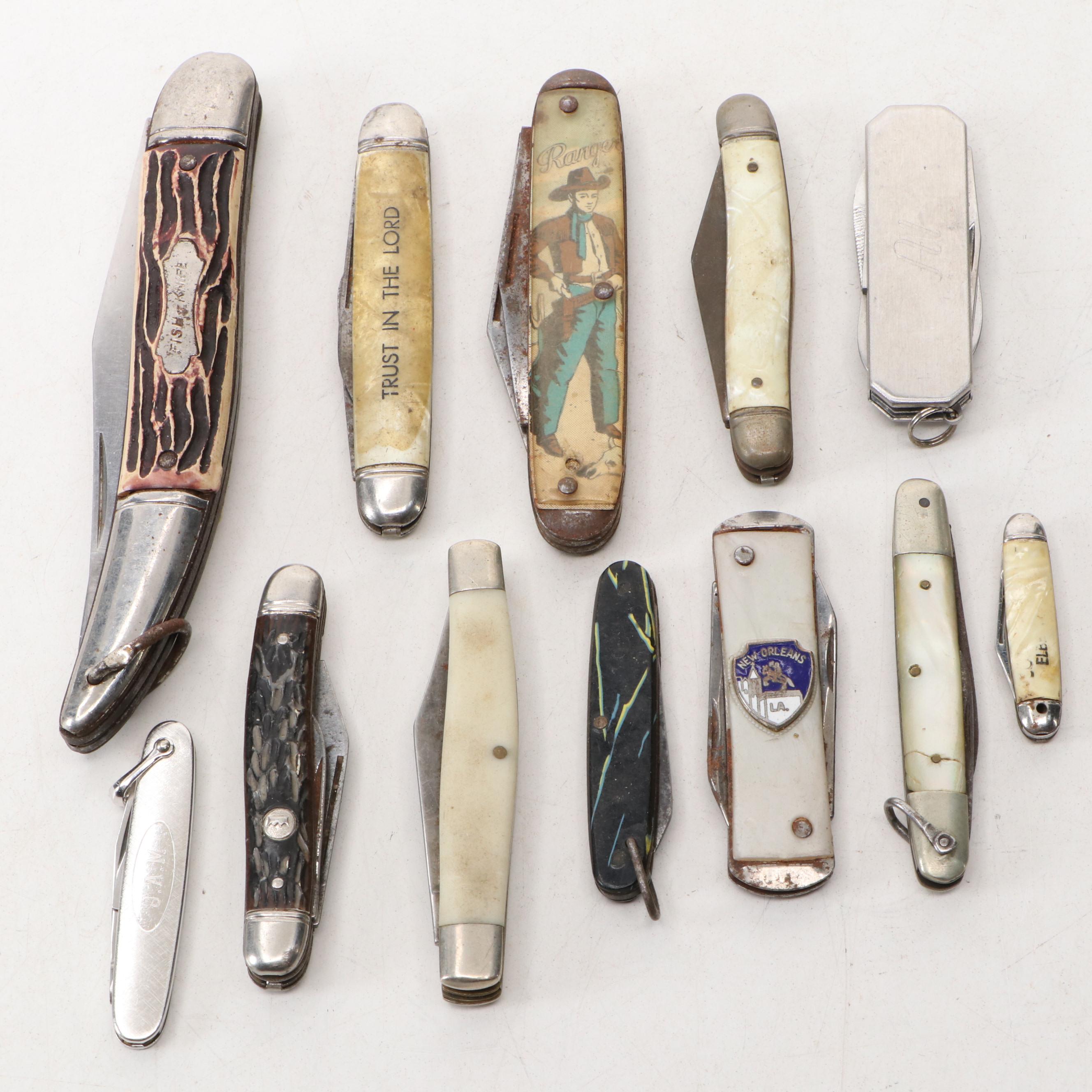 Colonial, Ideal, Imperial with Other Folding Knives, Mid-20th Century