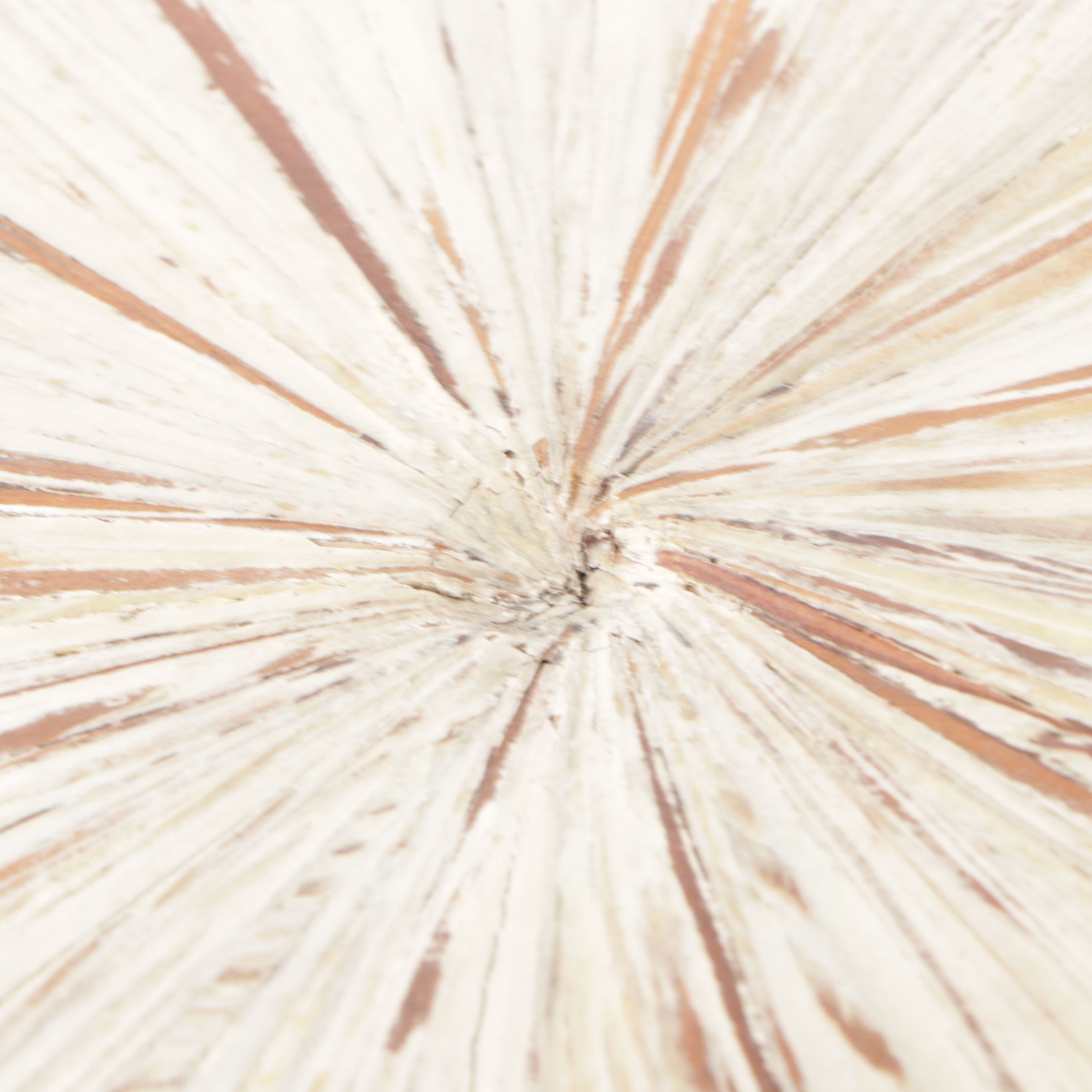 Contemporary Dining Table with White Washed Wooden Top & Hammered Metal Base